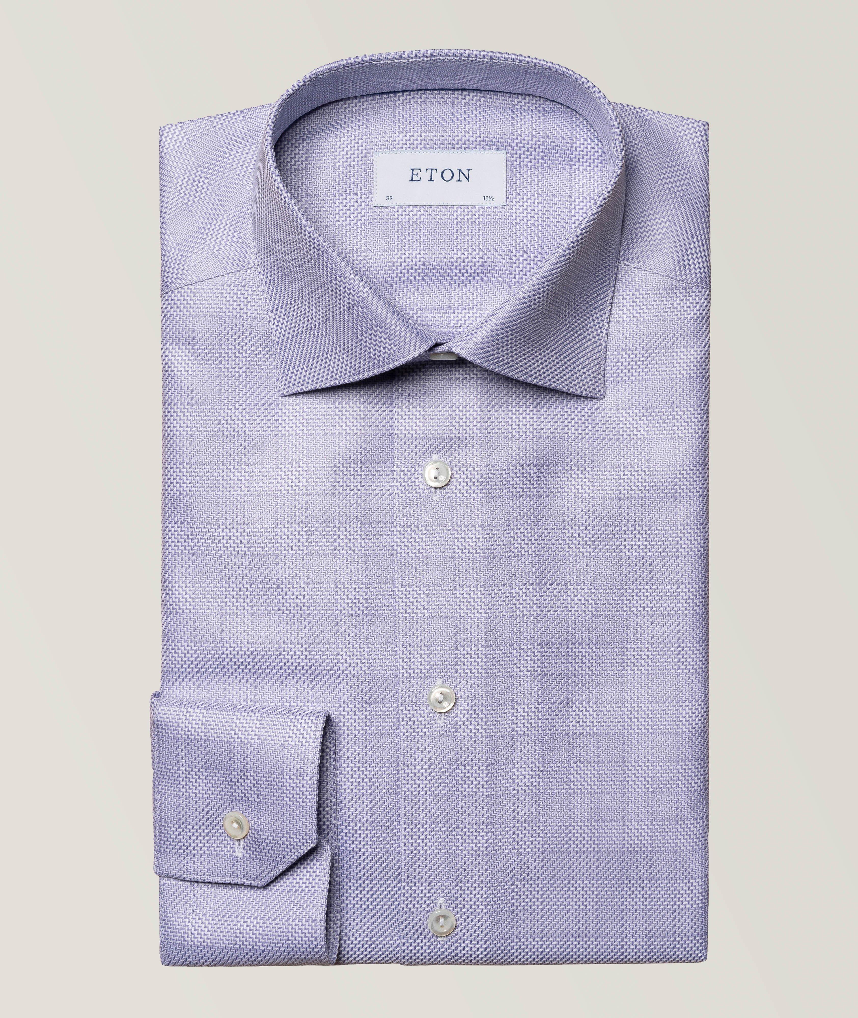 Eton Contemporary Fit Check Luxe Twill Shirt | Dress Shirts | Harry Rosen