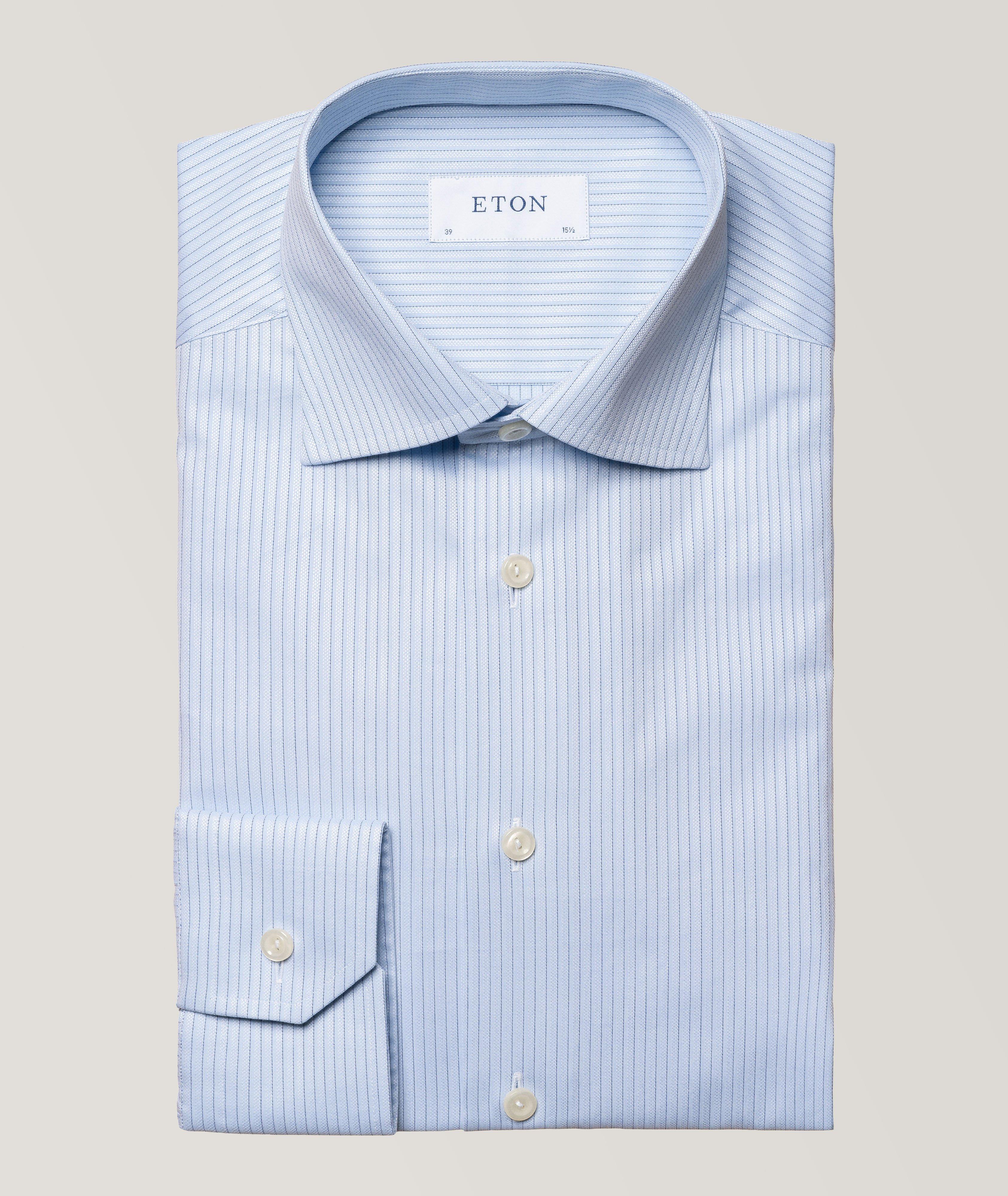 Contemporary Fit Striped Twill Shirt image 0