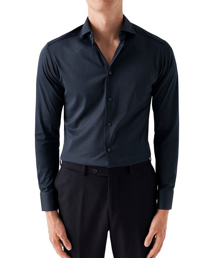 Slim Fit Solid Jersey Cotton Sport Shirt image 1
