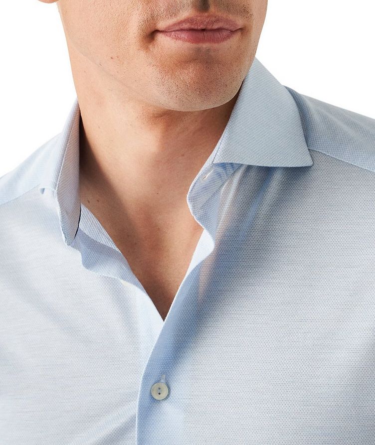 Slim Fit Neat Pattern Knit Sport Shirt image 3