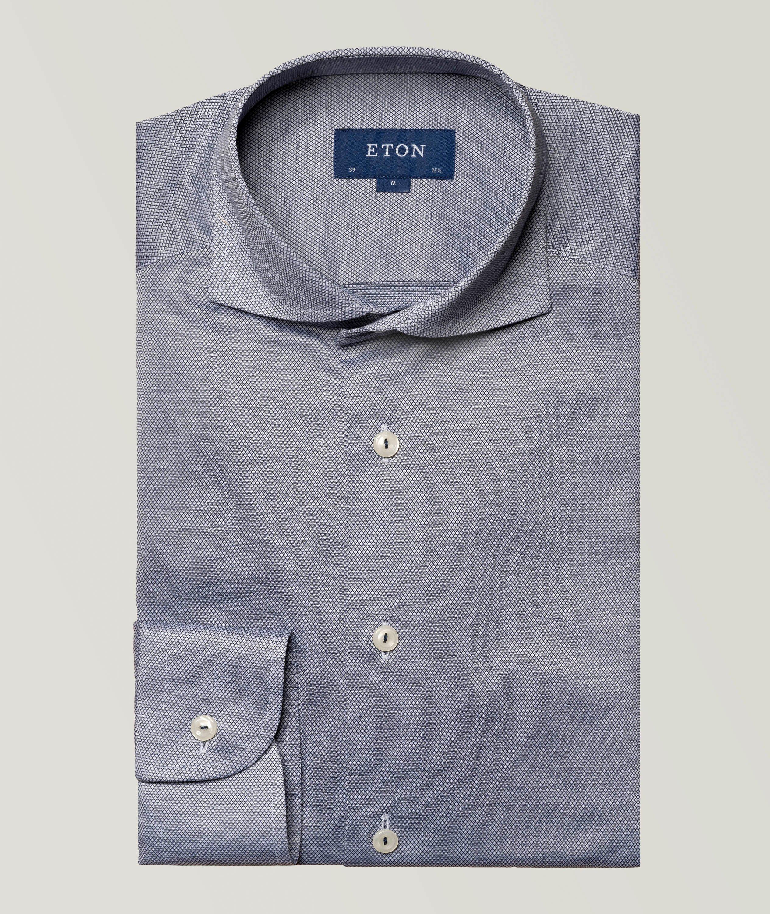 Slim Fit Neat Pattern Knit Sport Shirt image 0