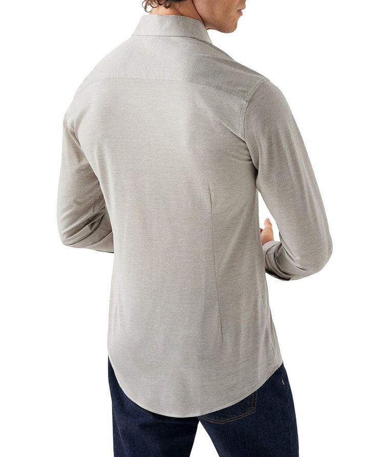 Slim Fit Neat Pattern Knit Sport Shirt image 2