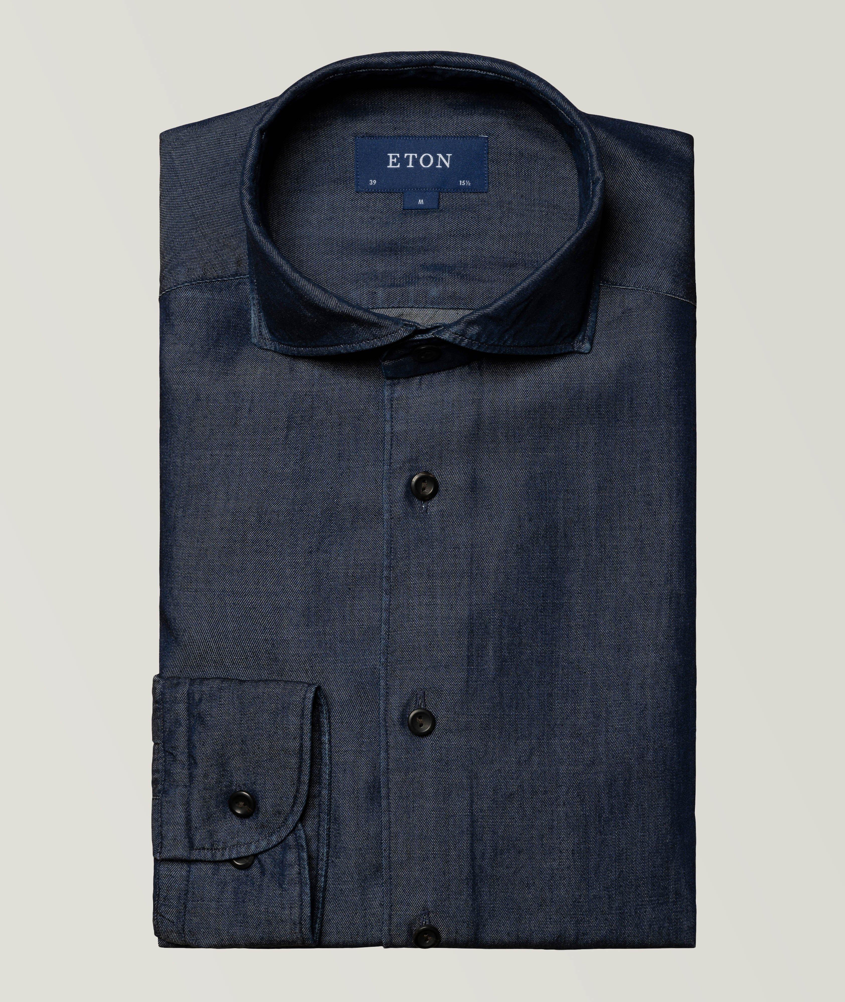 Slim Fit Lyocell Denim Shirt image 0