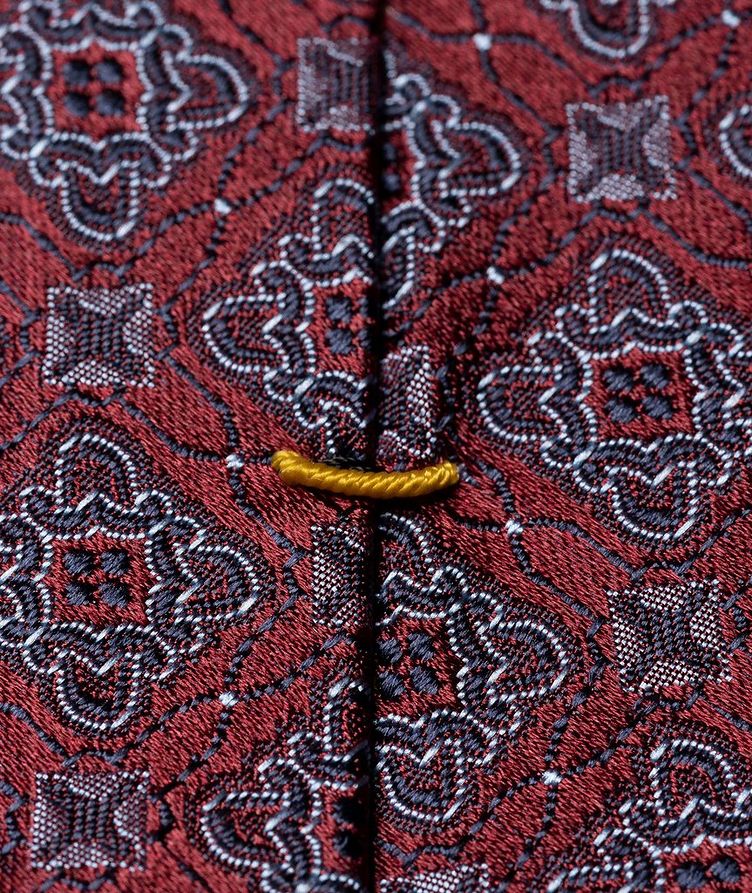 Cravate en soie à motif géométrique image 1