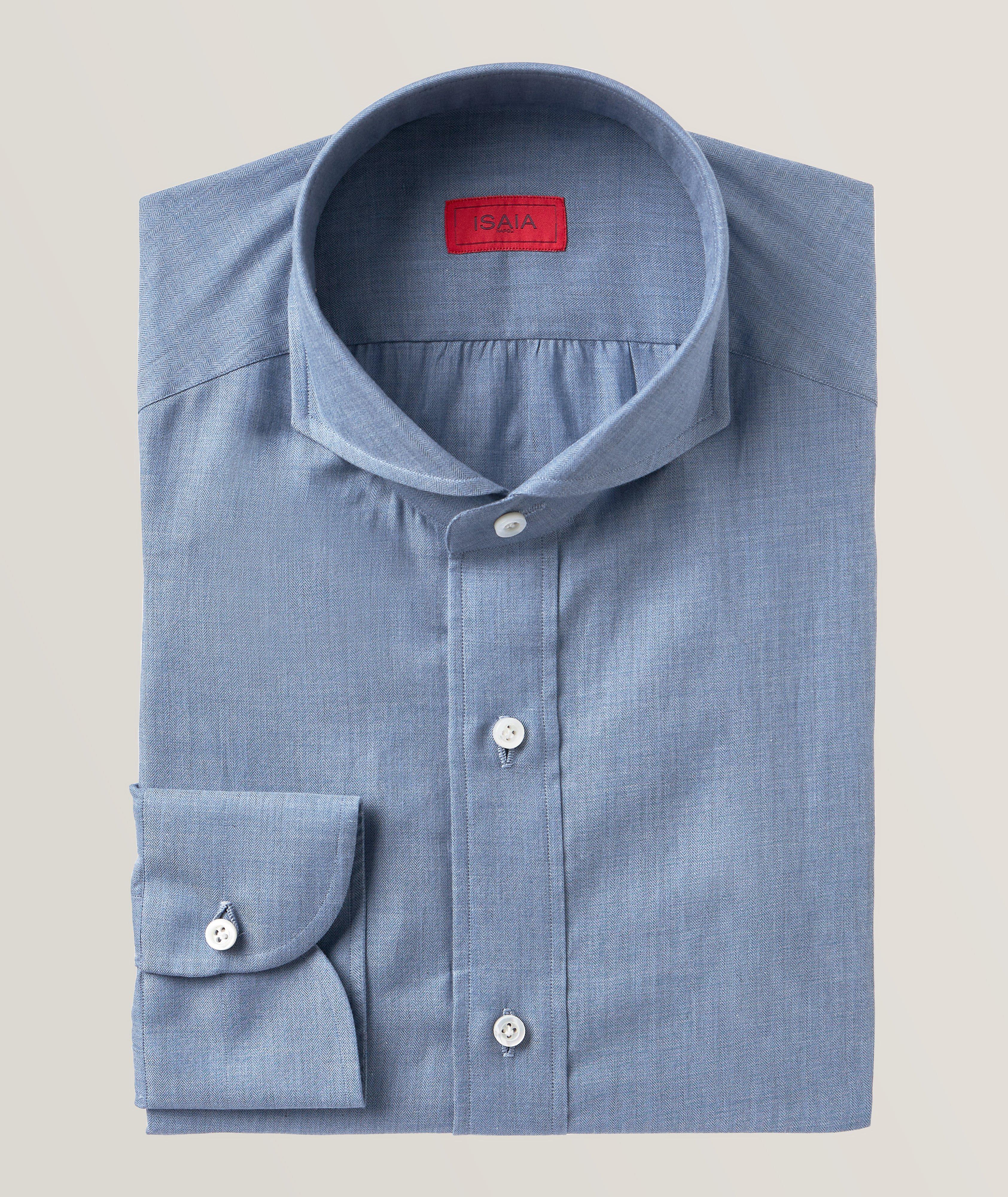 Herringbone-Stitched Dress Shirt image 0