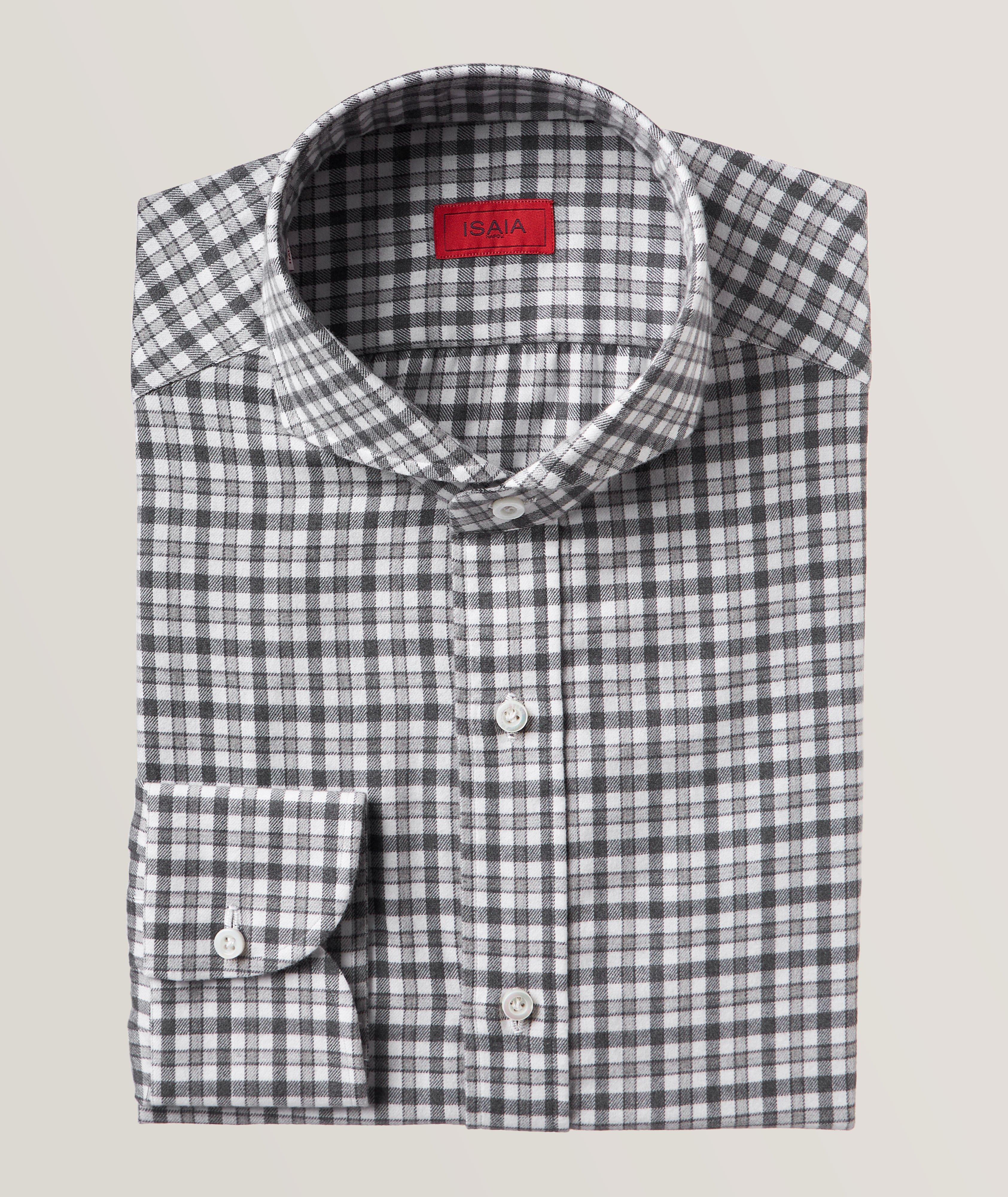 White plaid deals dress shirt