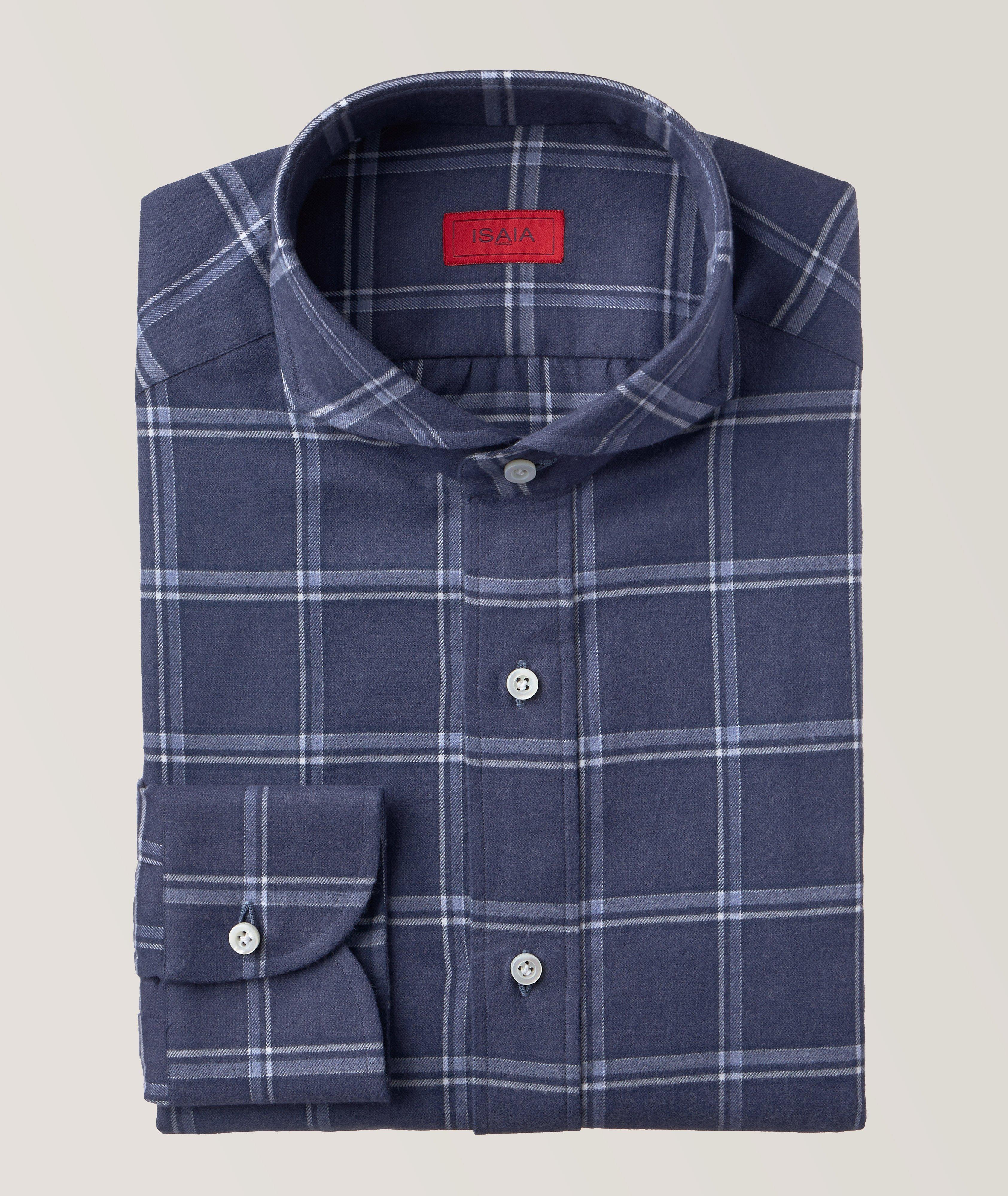 Chemise habillée en coton brossé à carreaux image 0