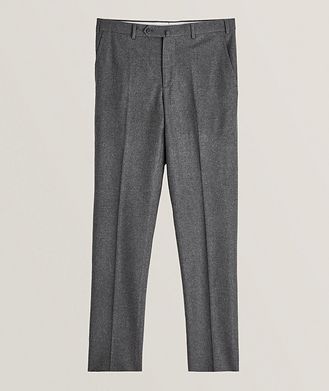 Isaia Flannel Stretch Wool-Cashmere Blend Pants