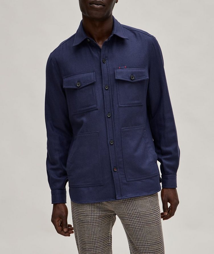 Double Faced Wool-Cashmere Overshirt image 1