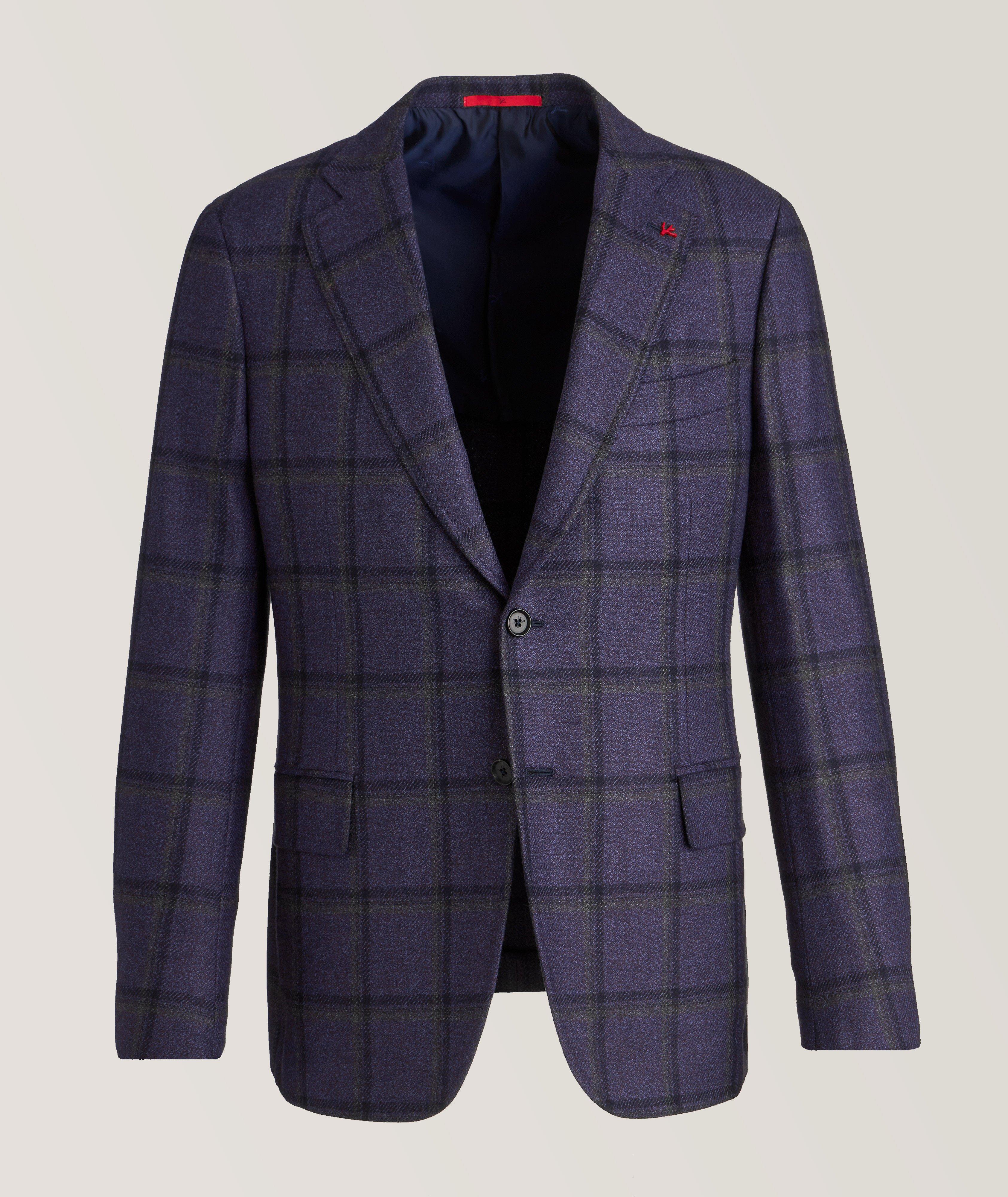 Capri Windowpane Wool-Silk Sport Jacket image 0