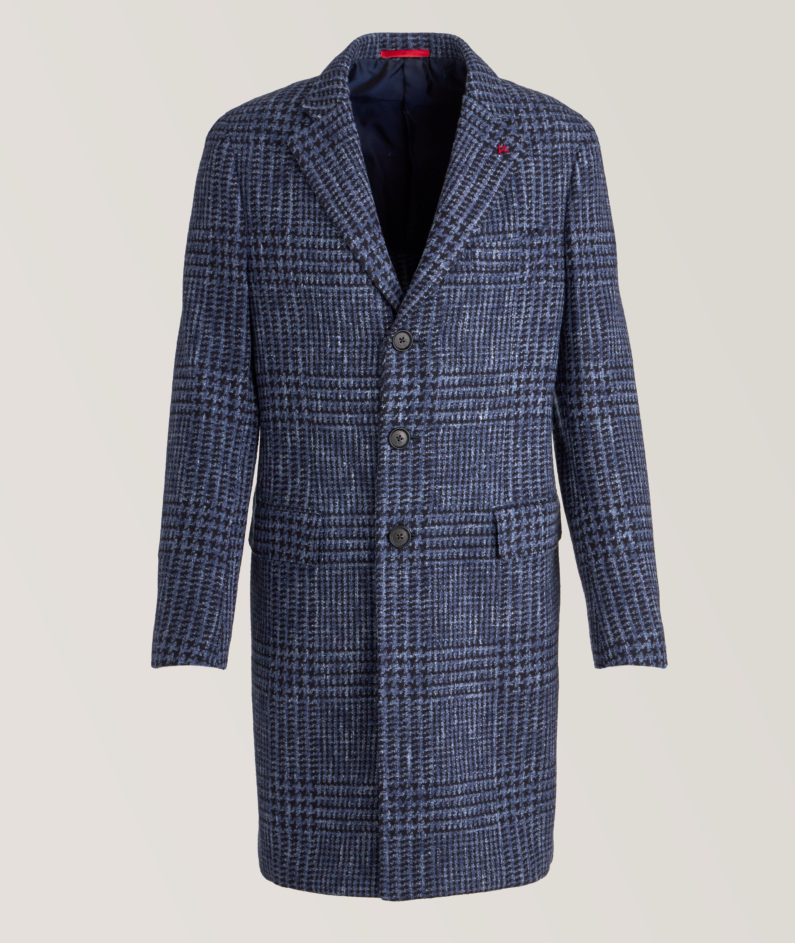 Plaid wool outlet coats