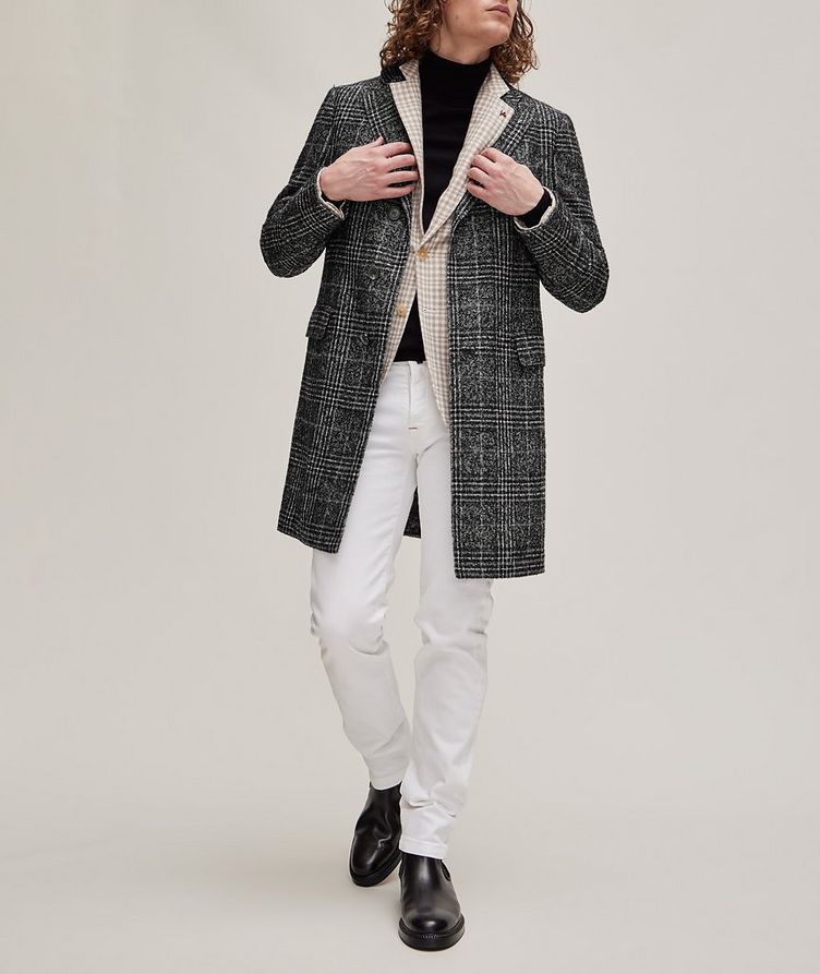 Large Plaid Cashmere-Silk Overcoat  image 3