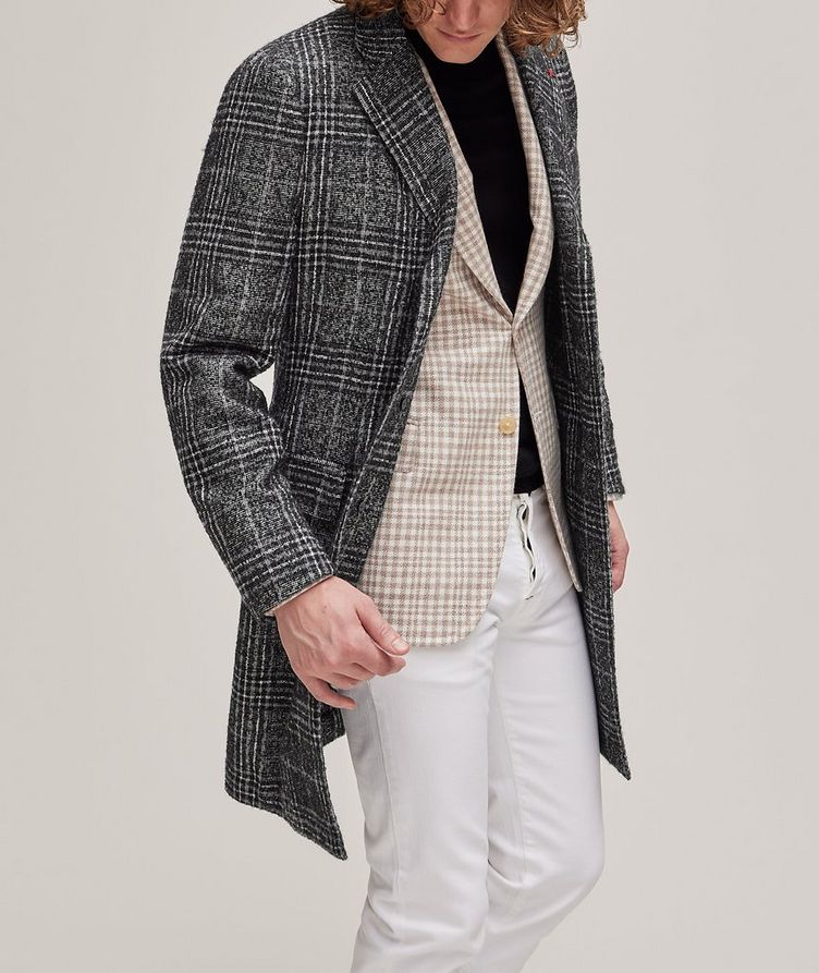 Large Plaid Cashmere-Silk Overcoat  image 4
