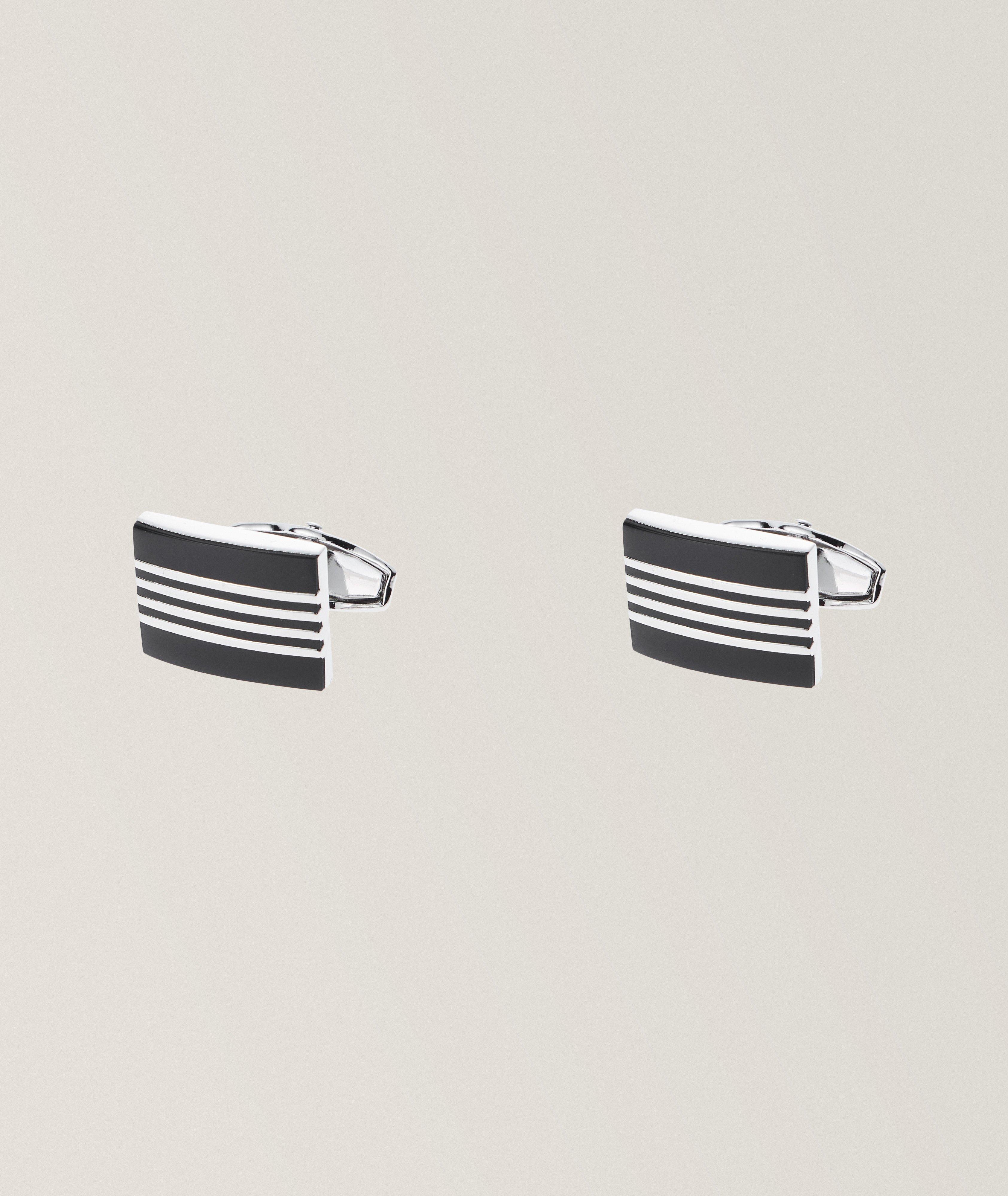 Harold Enamel Rectangle Cufflinks