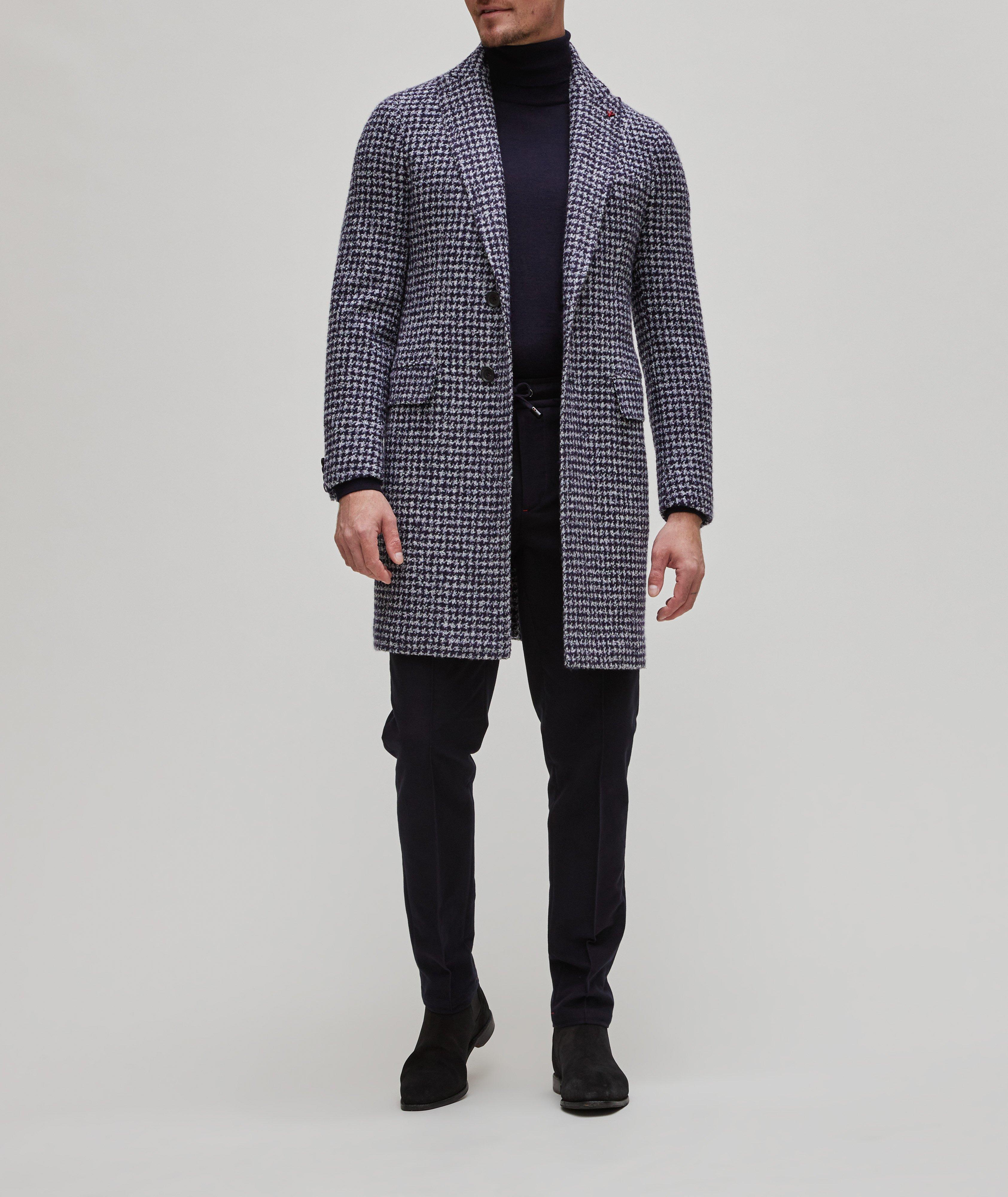 Isaia Red Wool Overcoat