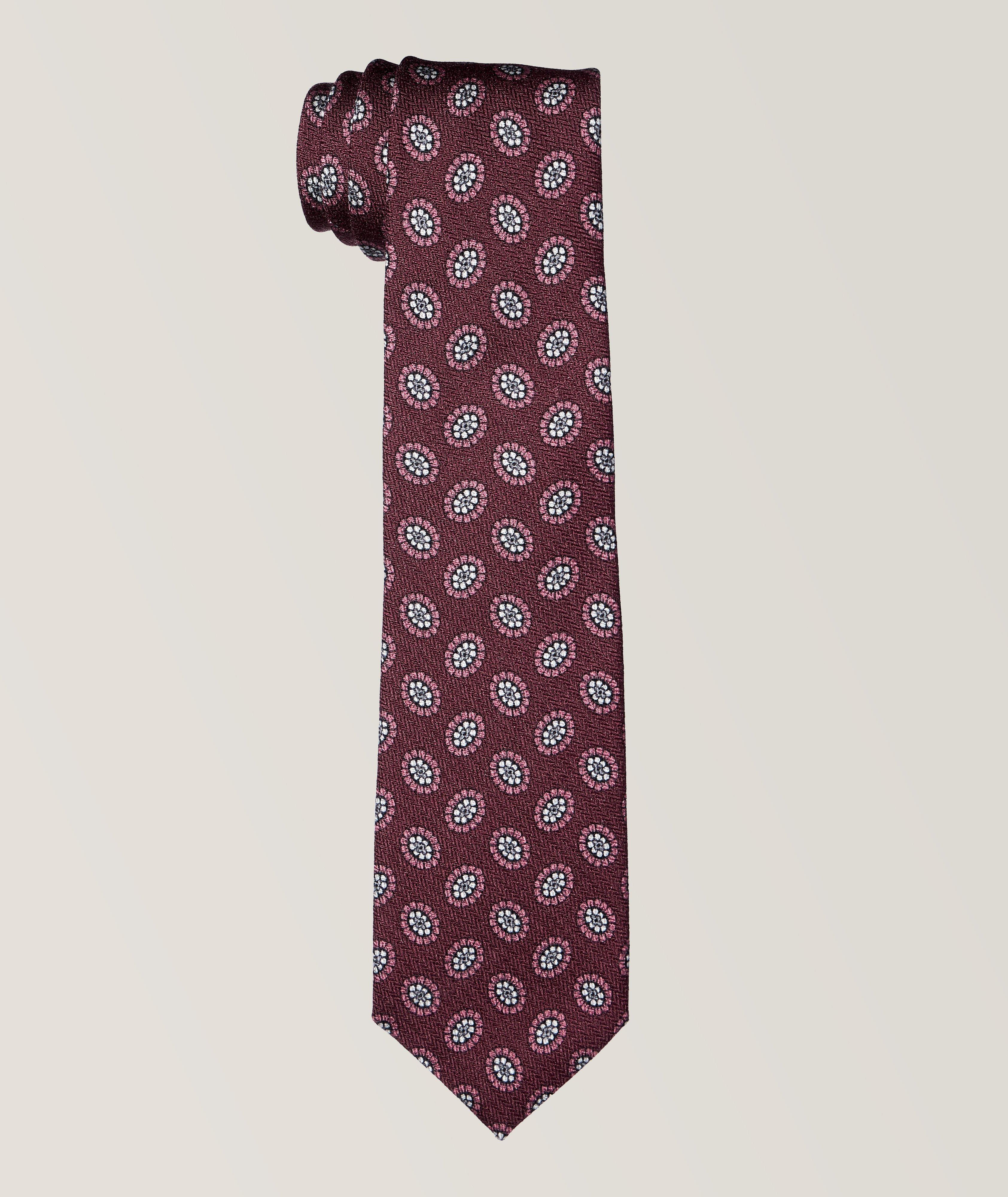 Medallion Wool-Silk Tie
