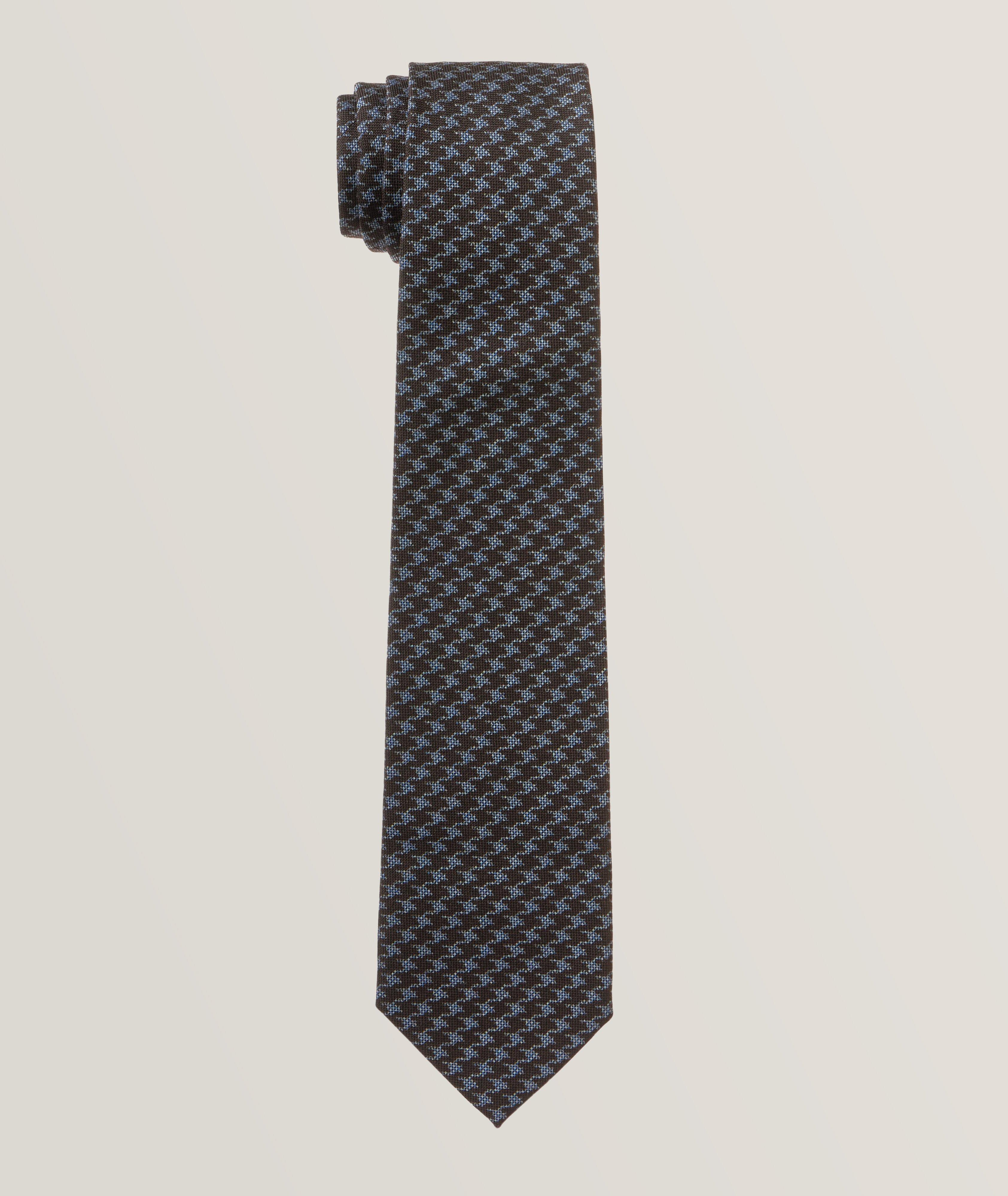 Houndstooth Silk Tie image 0