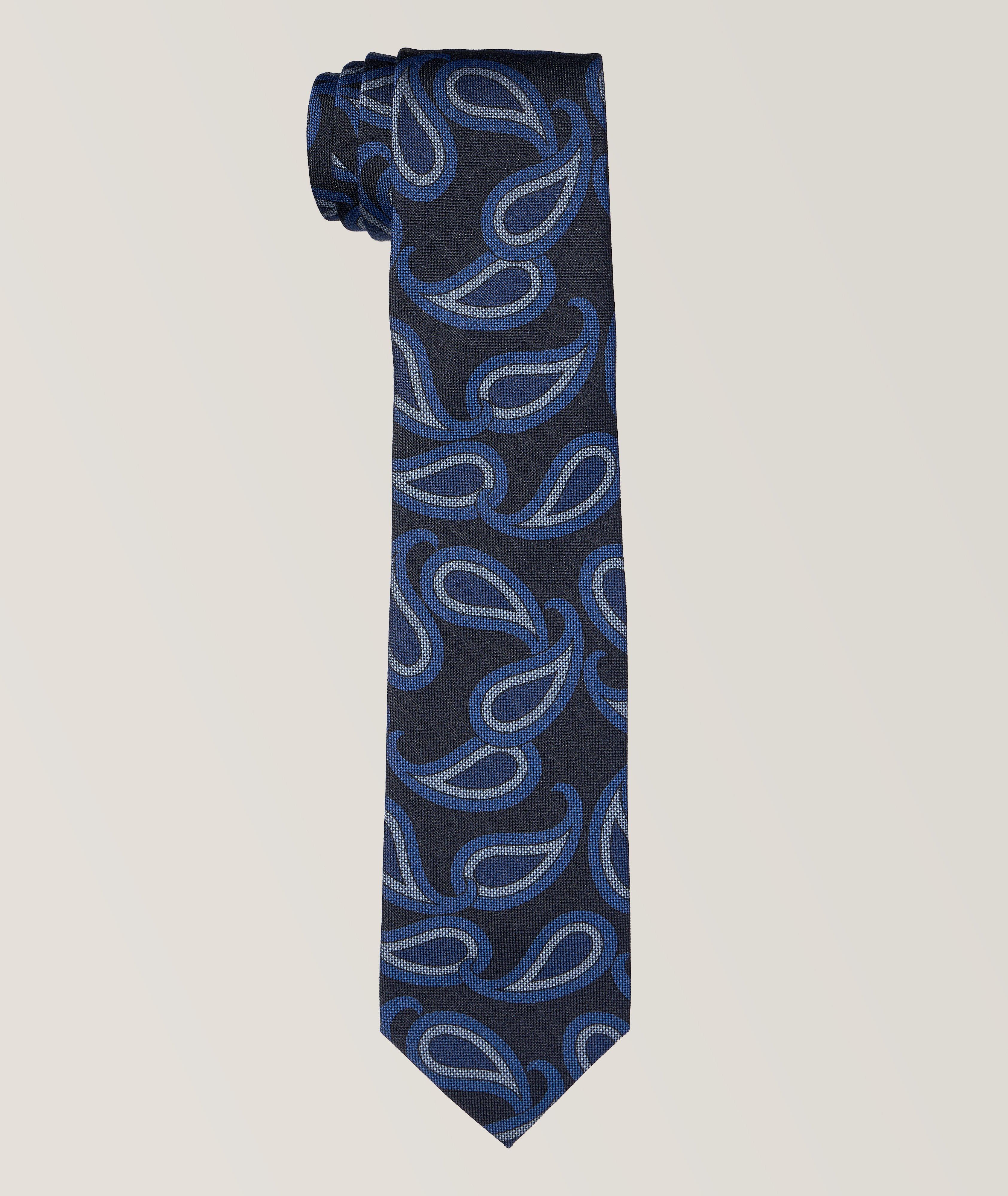 Isaia Paisley Wool-Silk Tie | Ties, Pocket Squares & Formal | Harry Rosen