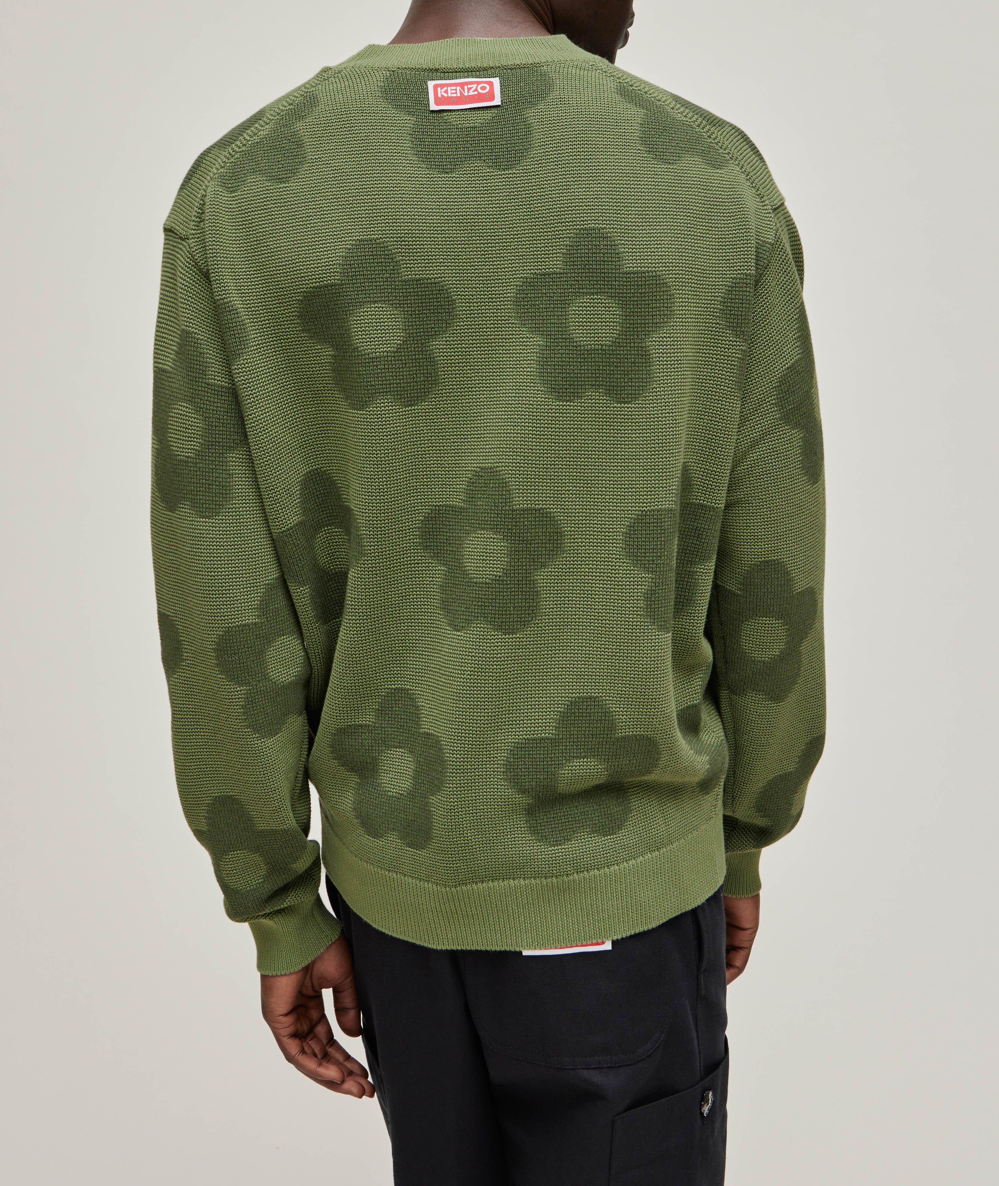 All-Over Floral Camouflage Cotton Knitted Sweater  image 2