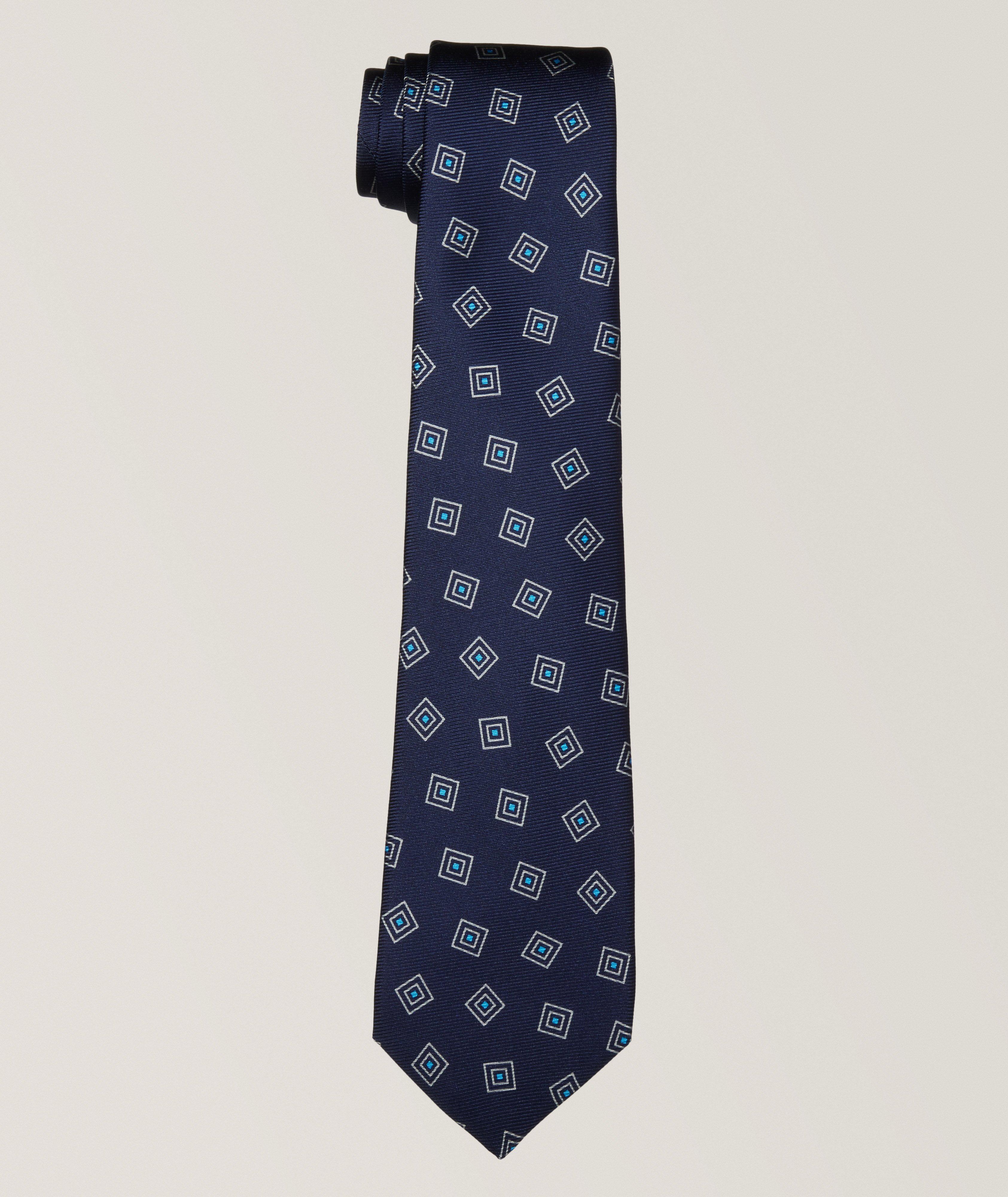 Kiton Cravate en soie à petit motif