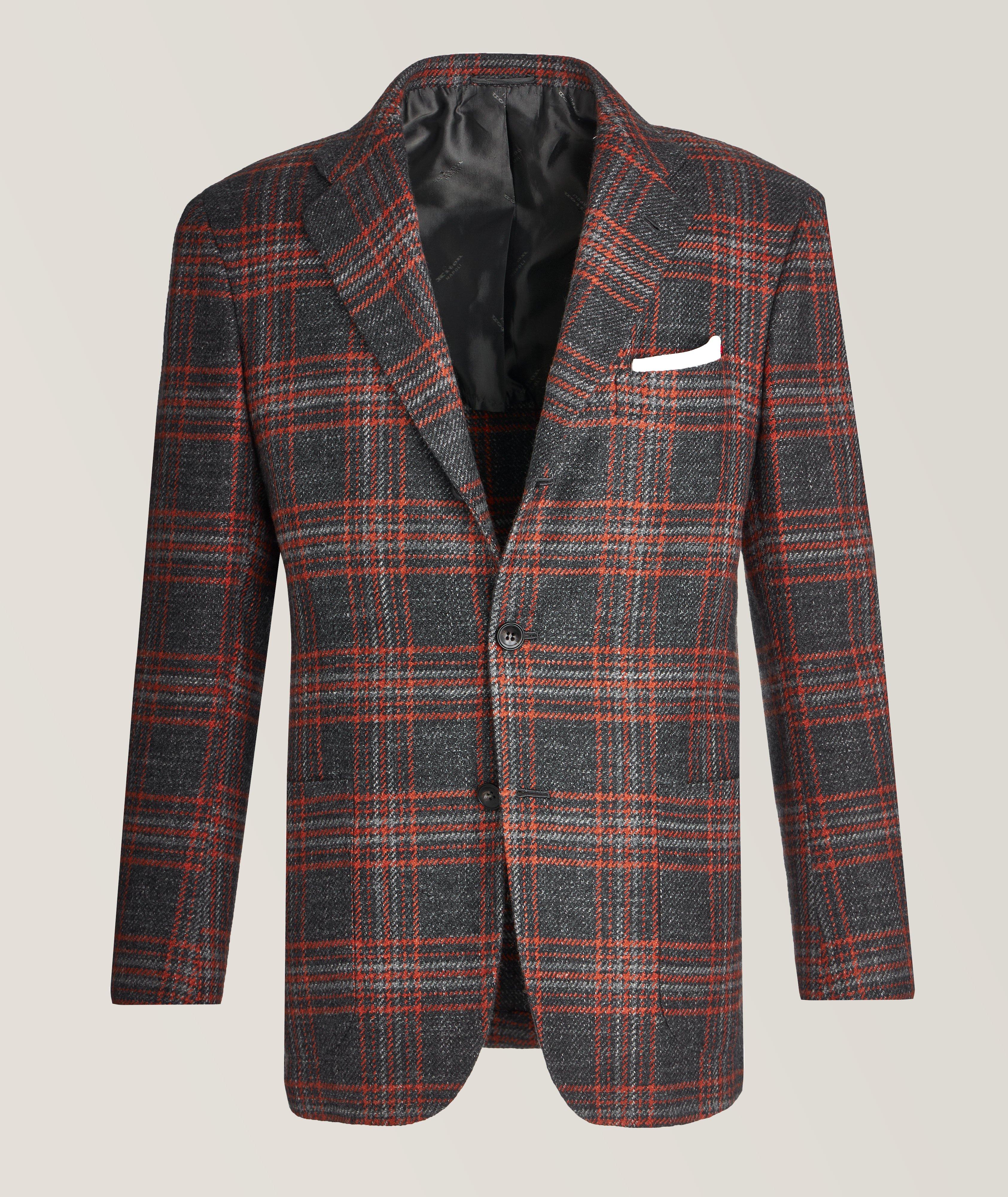Plaid Cashmere, Virgin Wool & Silk Blend Sport Jacket image 0