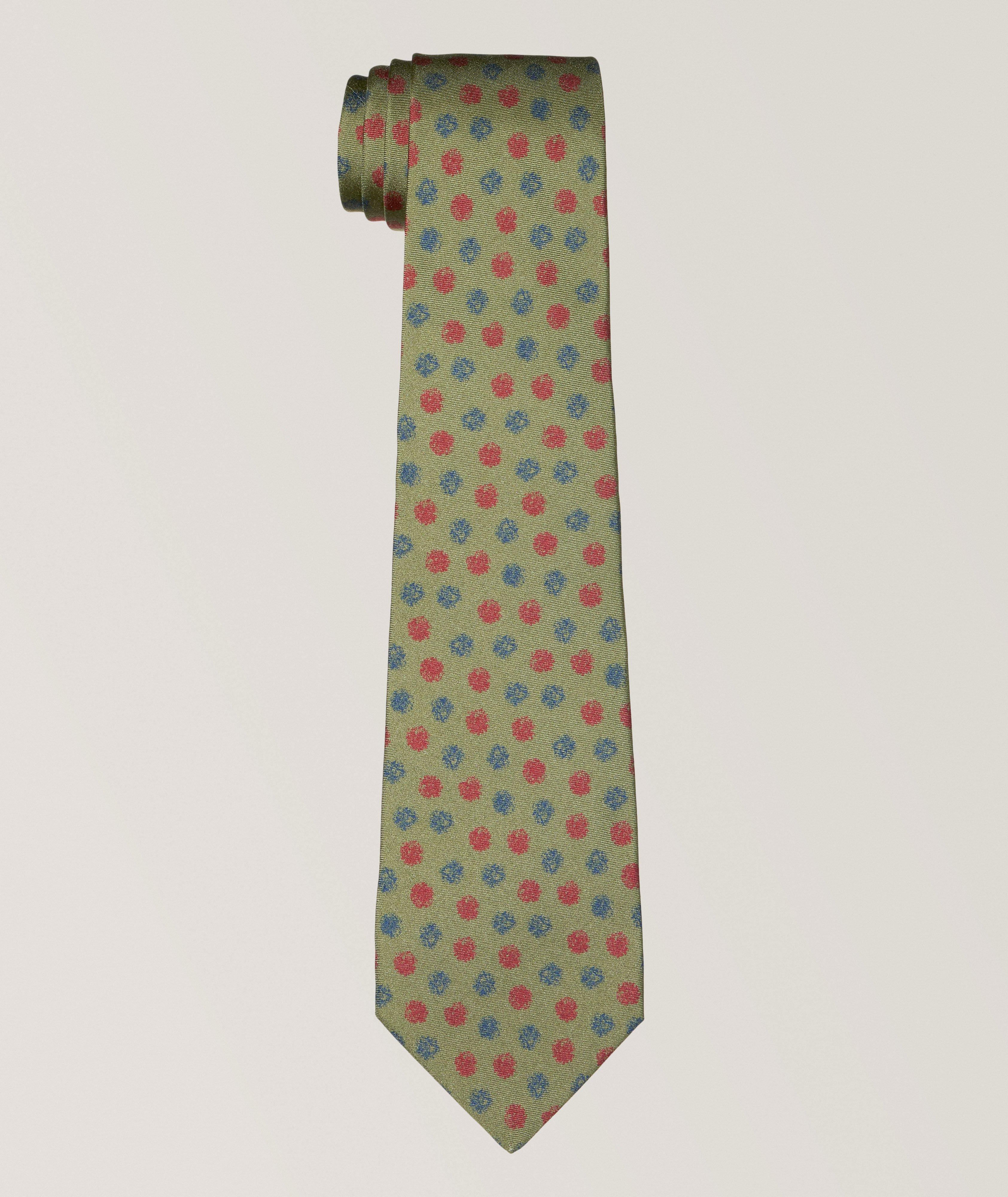 Cravate en soie à motif abstrait image 0