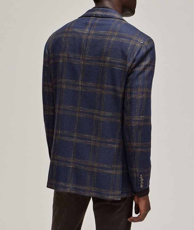 Checkered Cashmere, Virgin Wool & Silk Blend Sport Jacket image 2