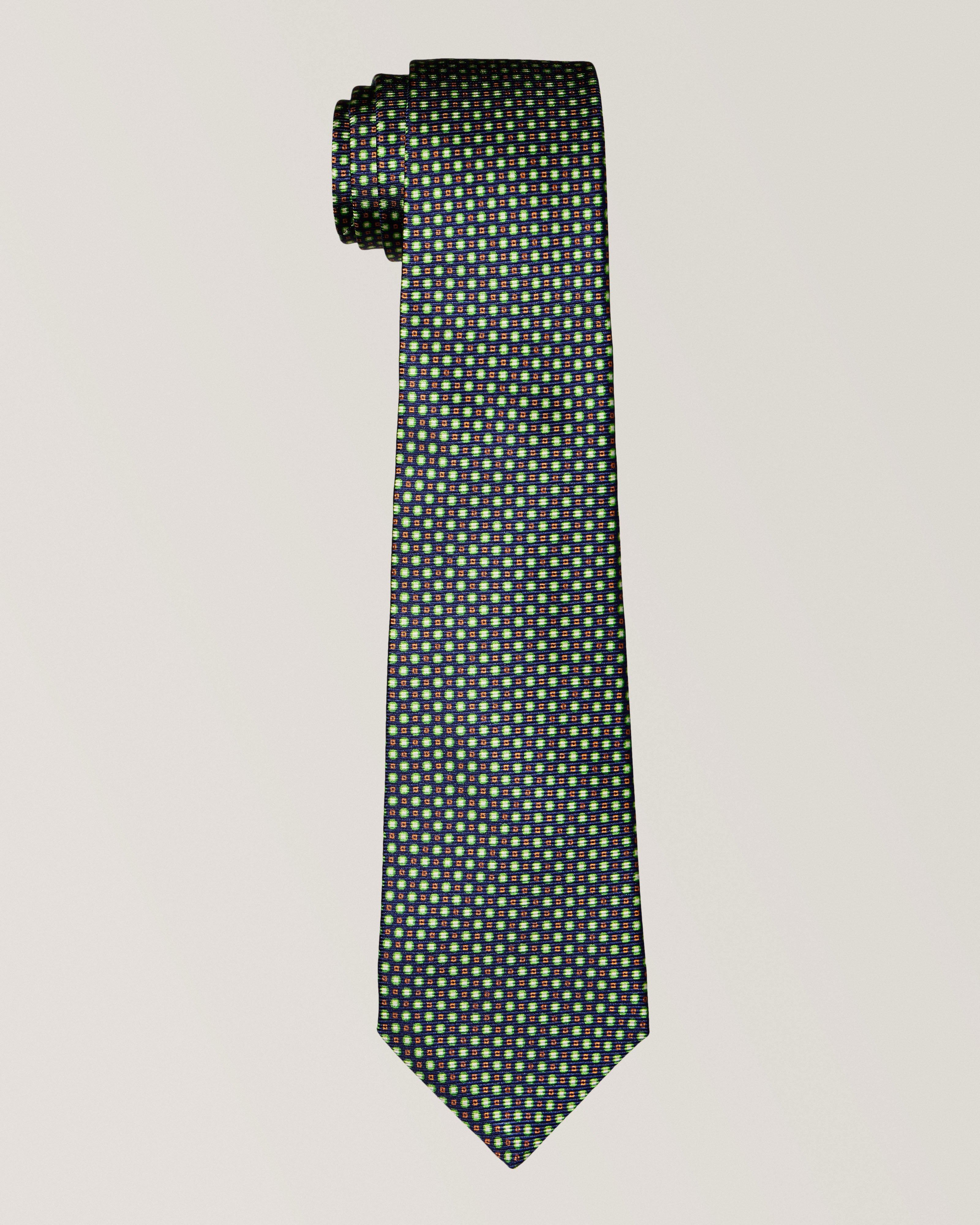 Micro Neat Pattern Silk Tie  image 0