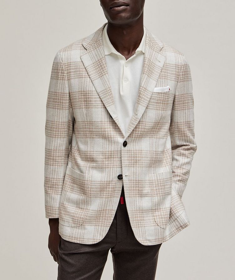Plaid Cashmere, Virgin Wool & Silk Blend Sport Jacket image 1