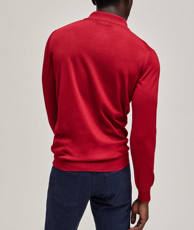 Long-Sleeve Cashmere-Silk Polo image 2