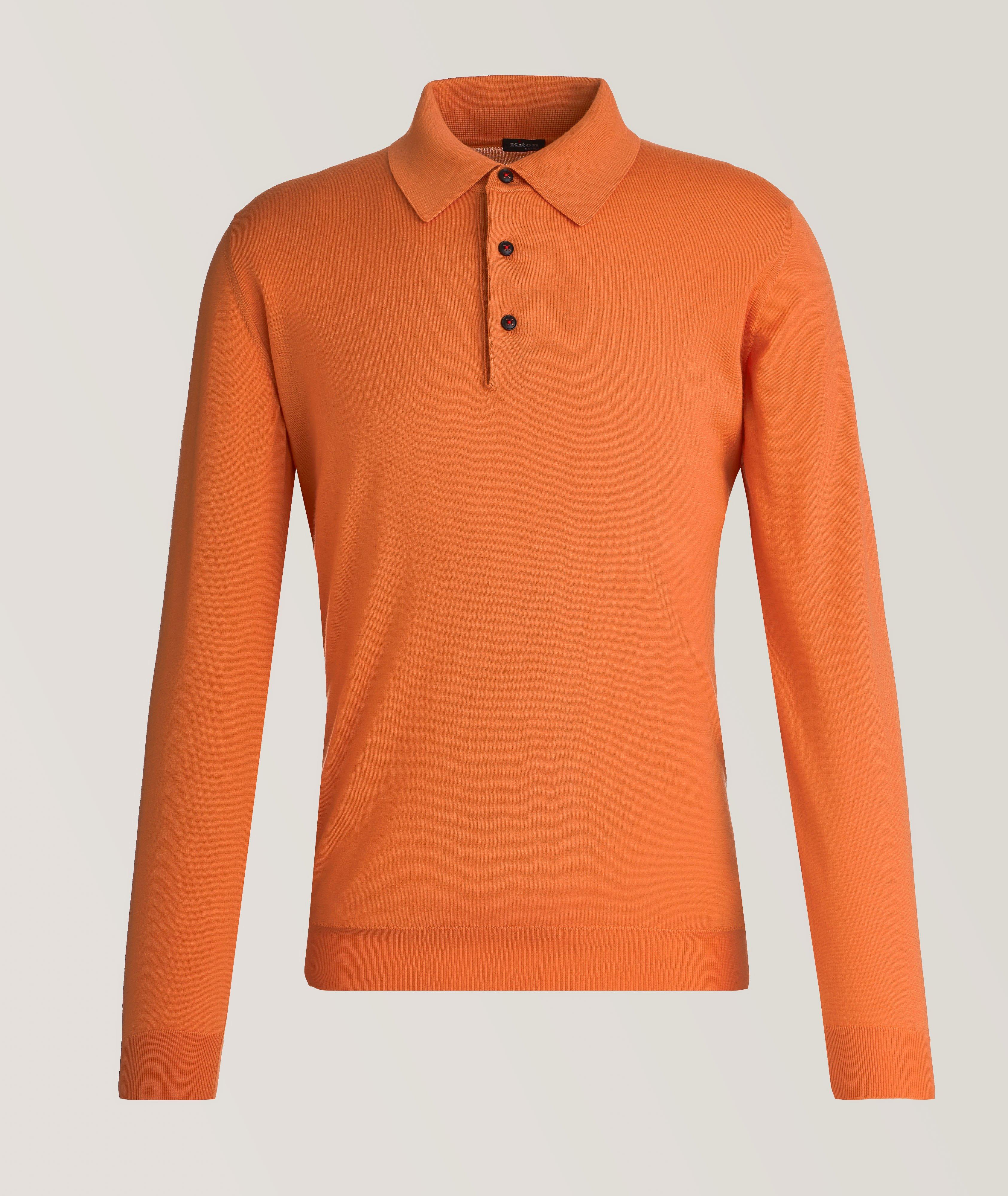 Kiton Long-Sleeve Cashmere-Silk Polo