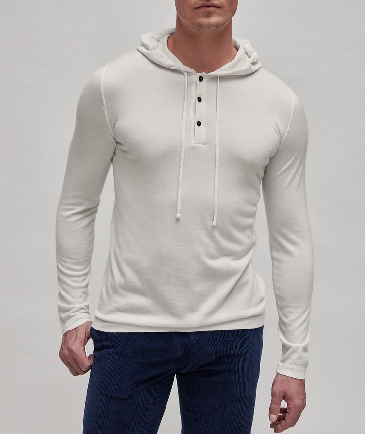 Cashmere-Silk Hooded Sweater image 1
