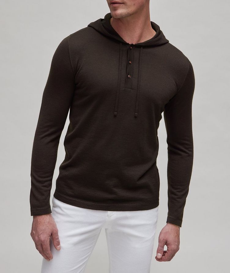 Cashmere-Silk Hooded Sweater image 1
