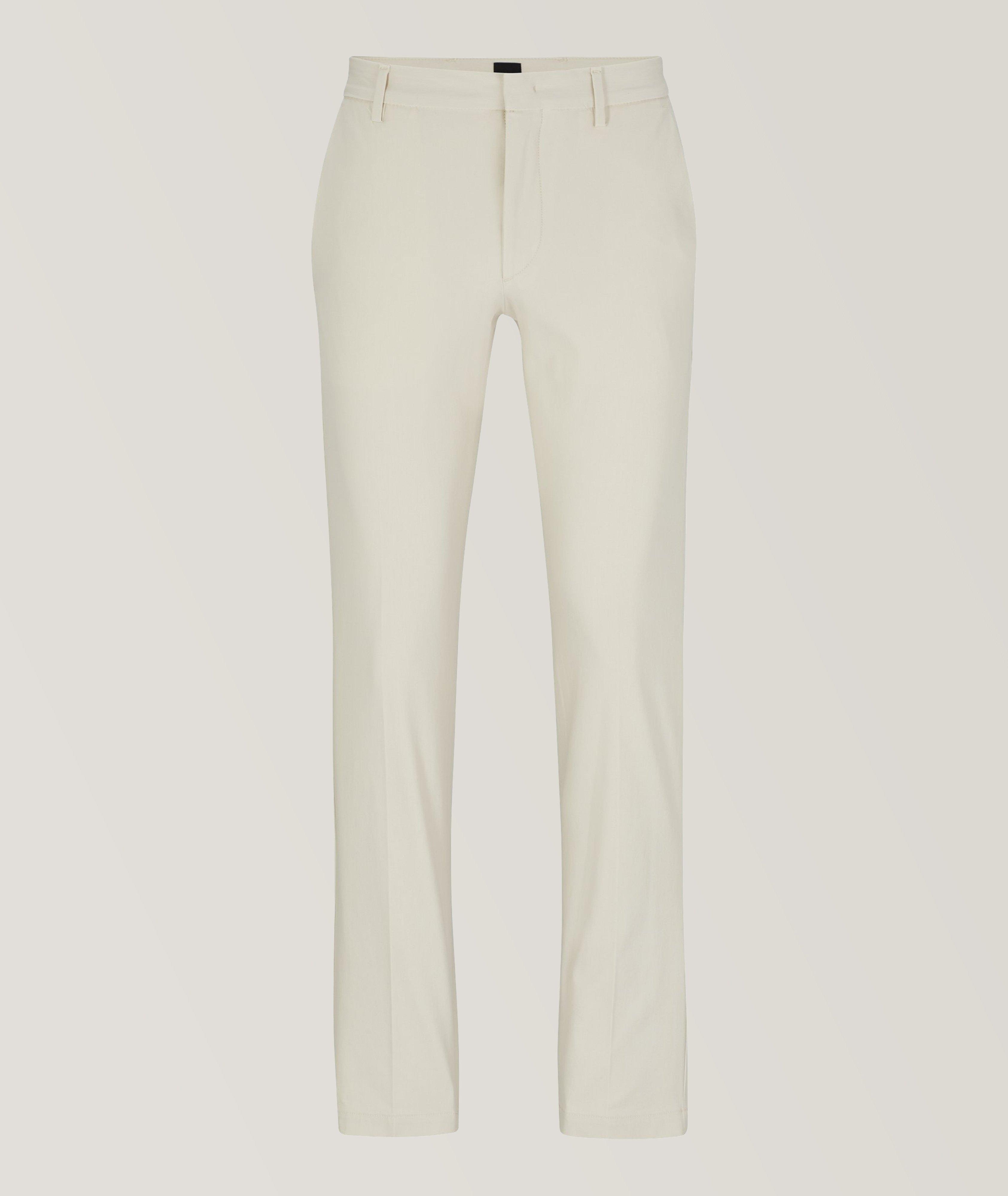 Slim-Fit Cotton Blend Trousers image 0