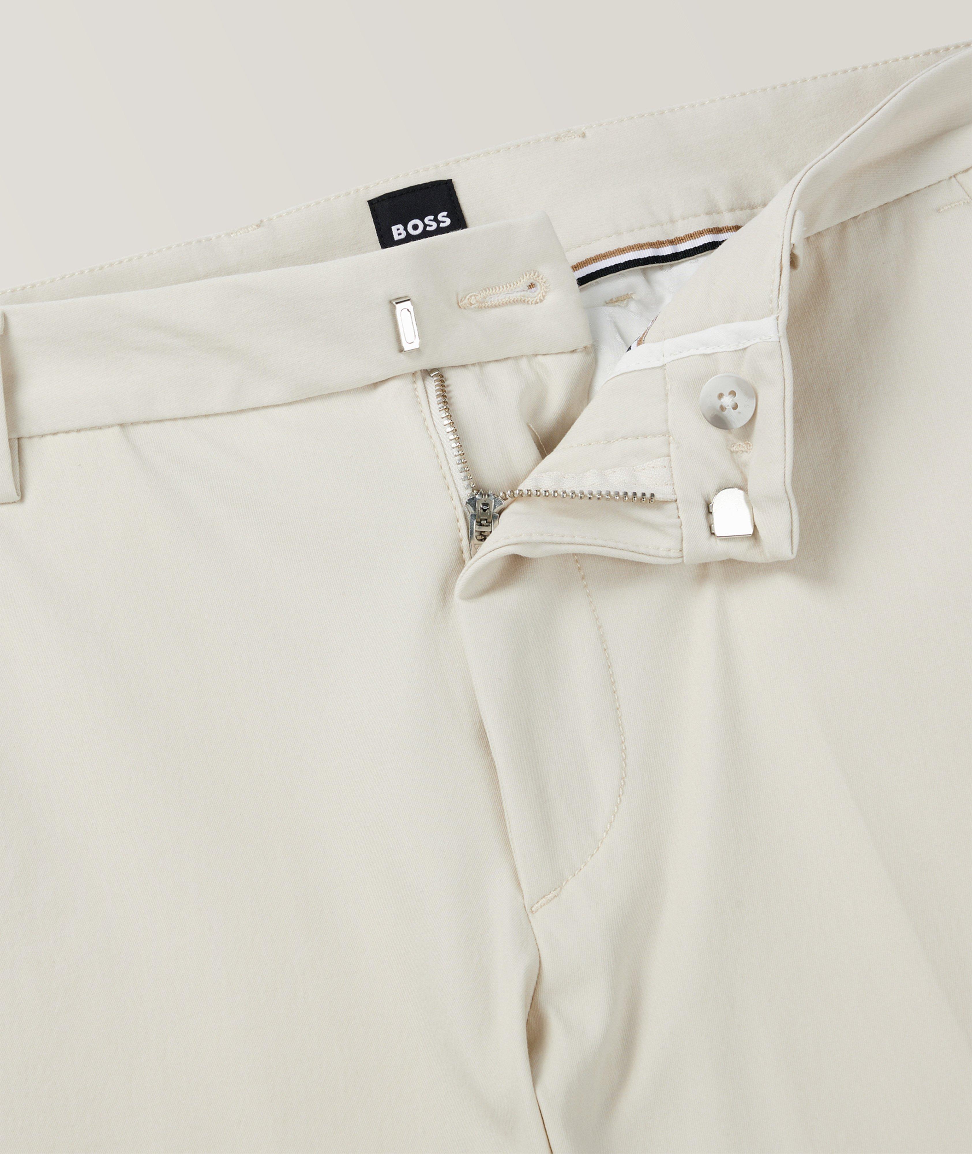 Slim-Fit Cotton Blend Trousers image 1