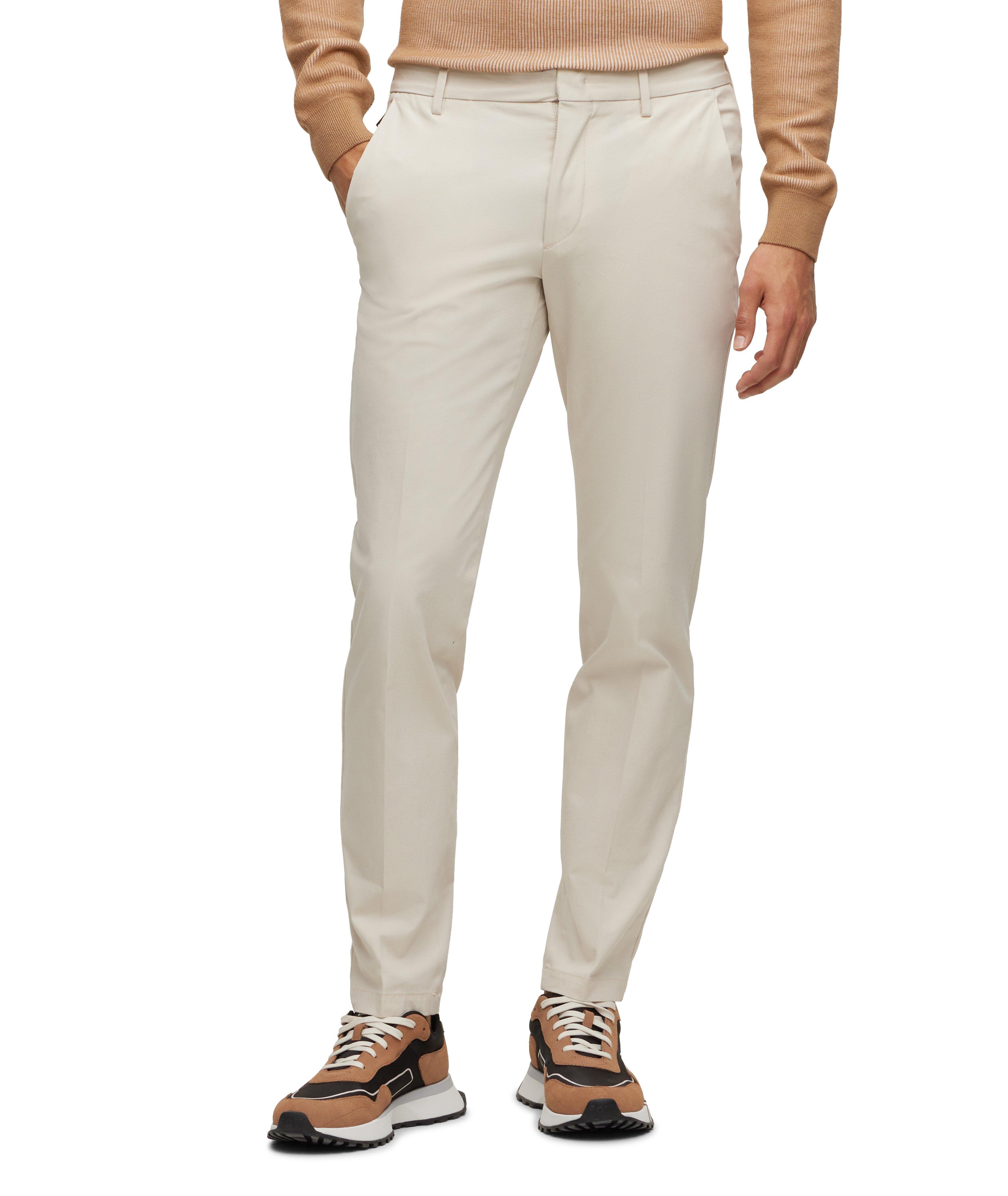 Slim-Fit Cotton Blend Trousers image 2