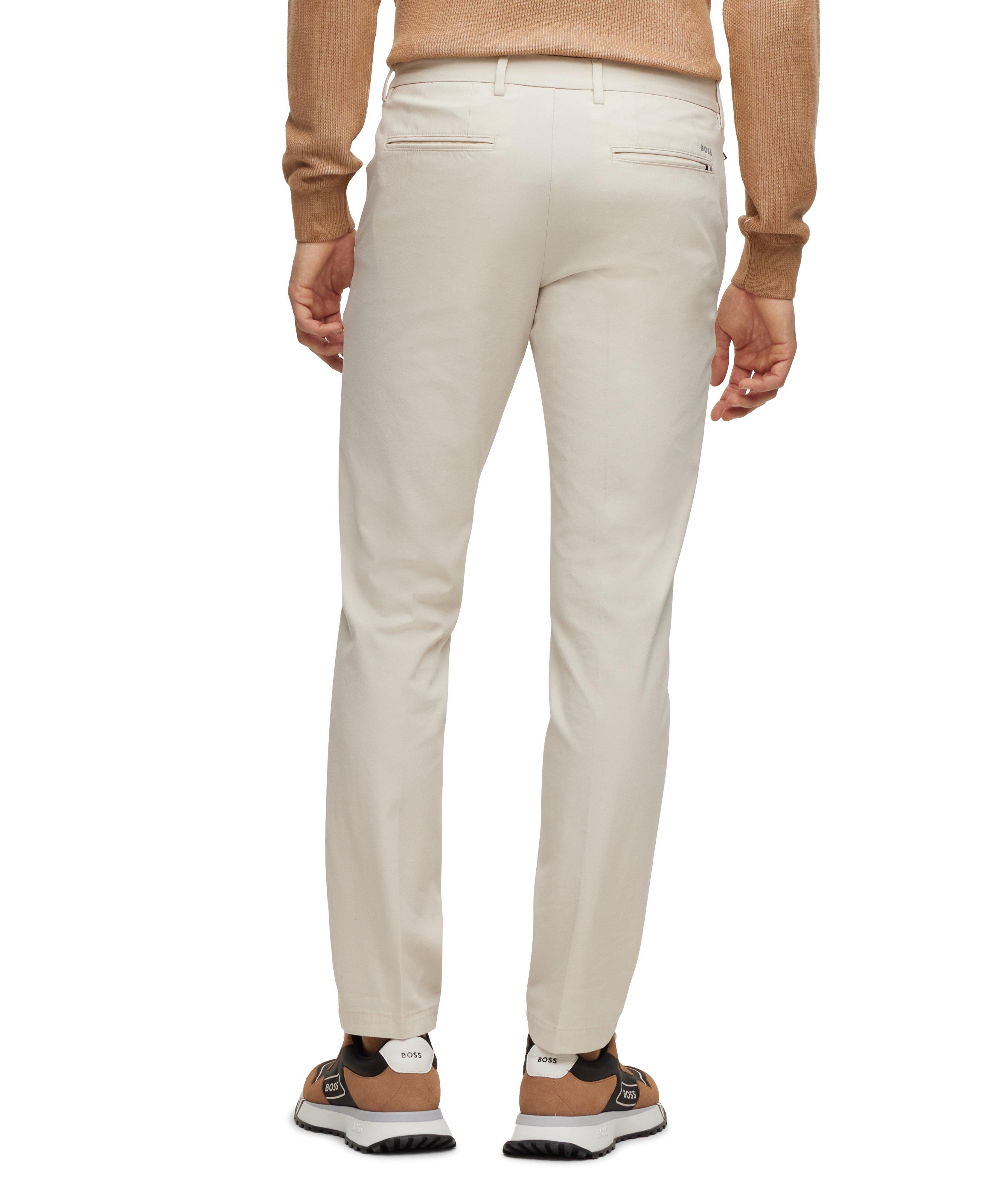 Slim-Fit Cotton Blend Trousers image 3