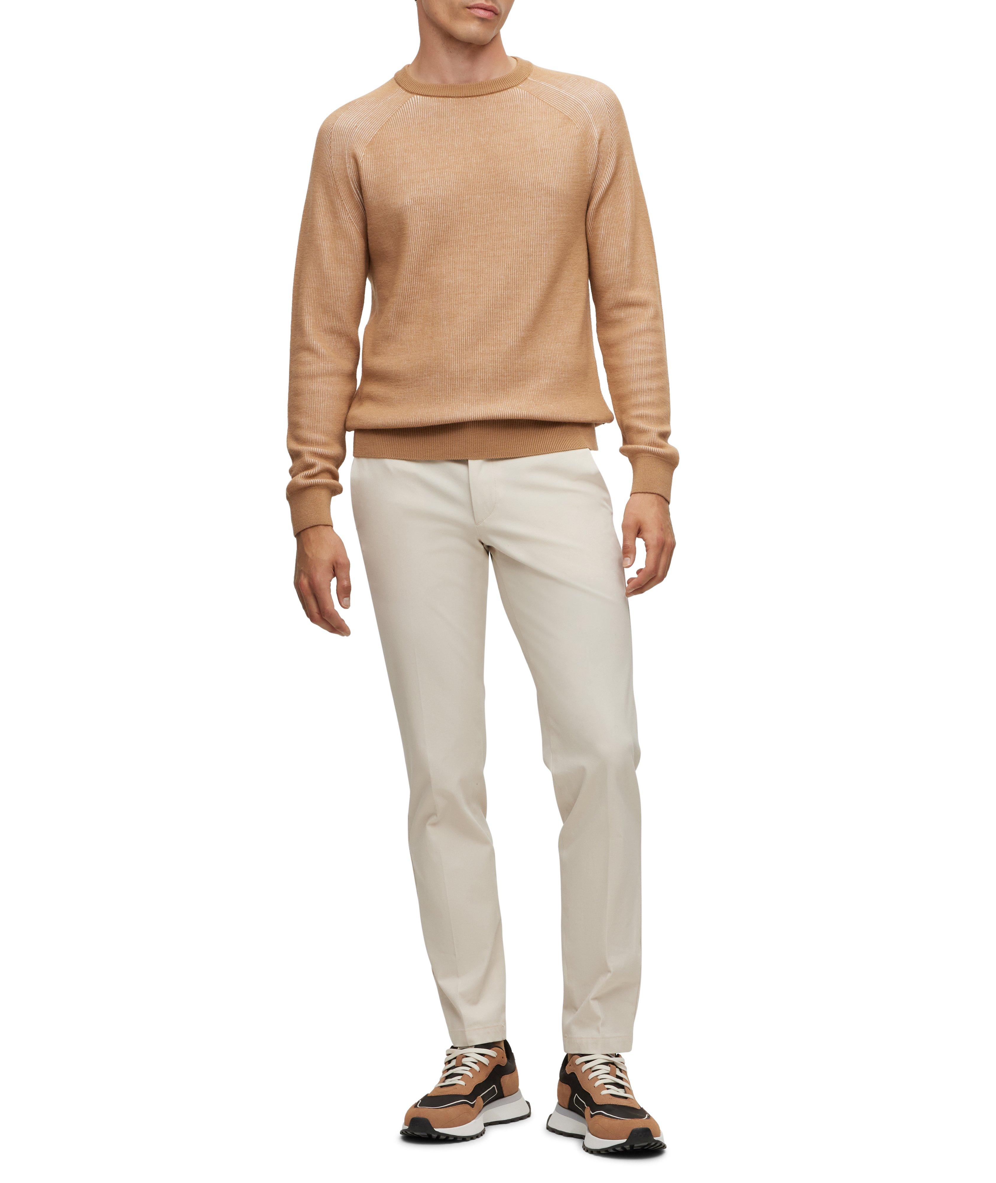 Slim-Fit Cotton Blend Trousers image 5