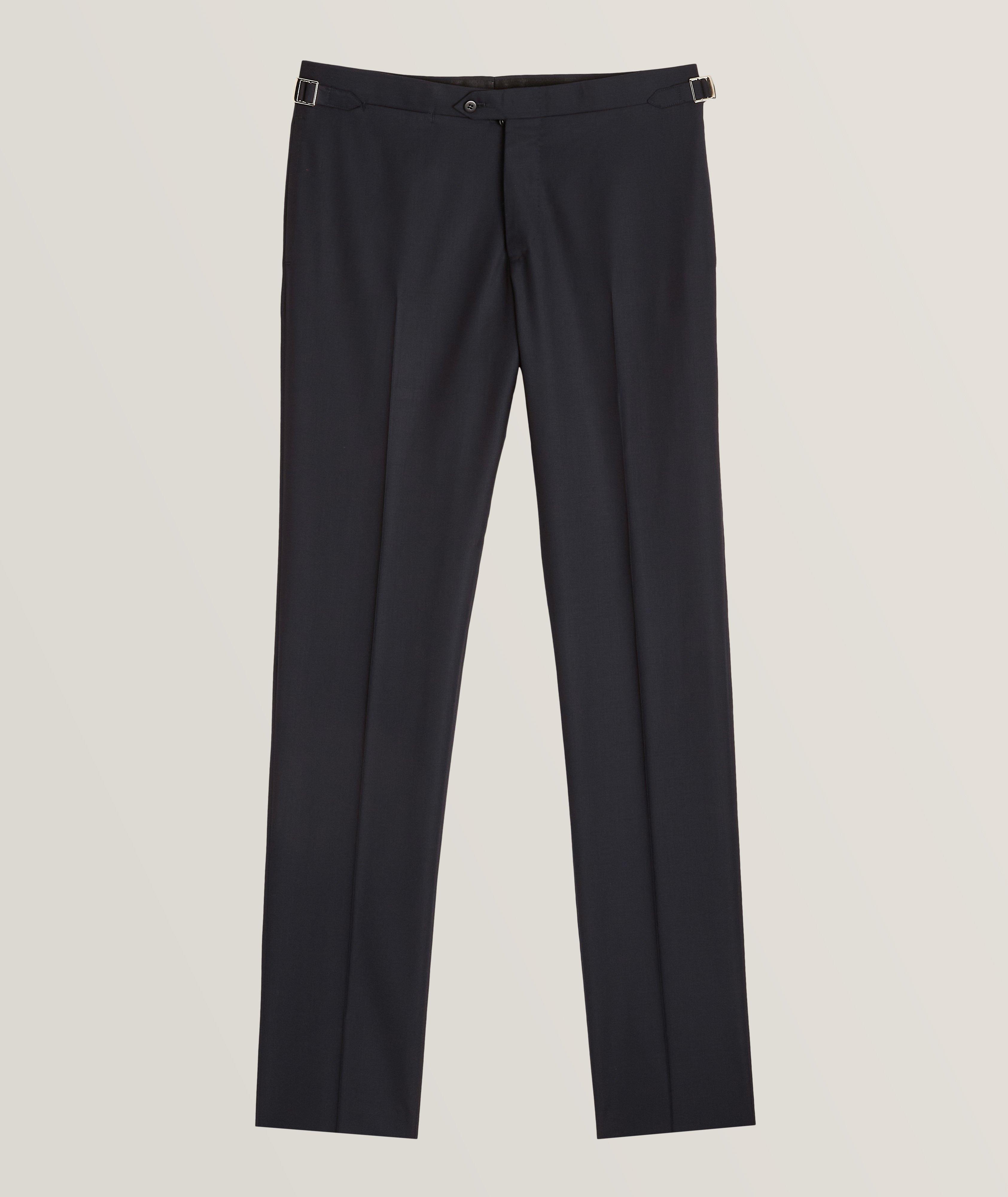 Kiton Solid Wool Tuxedo Pants, Dress Pants