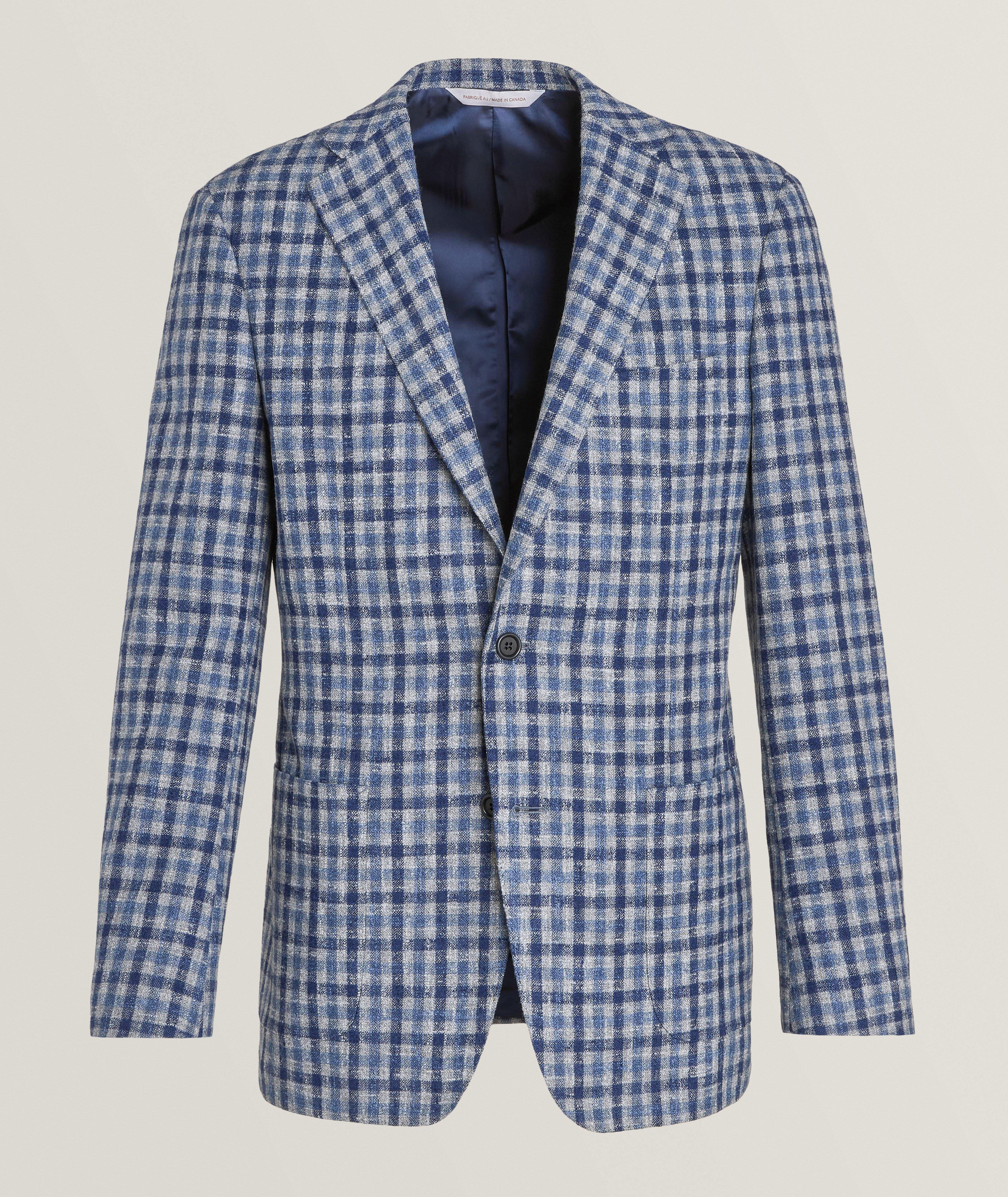 Gingham Wool-Blend Sport Jacket image 0