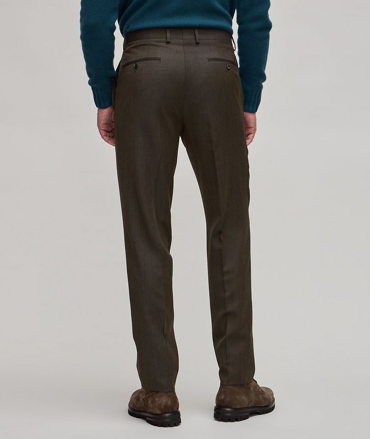 Pantalon habillé en lainage à motif de chevrons image 3