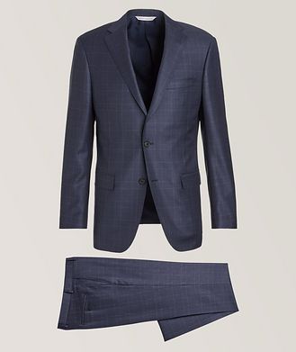 Samuelsohn Cosmo Check Pattern Super 110's Wool Suit