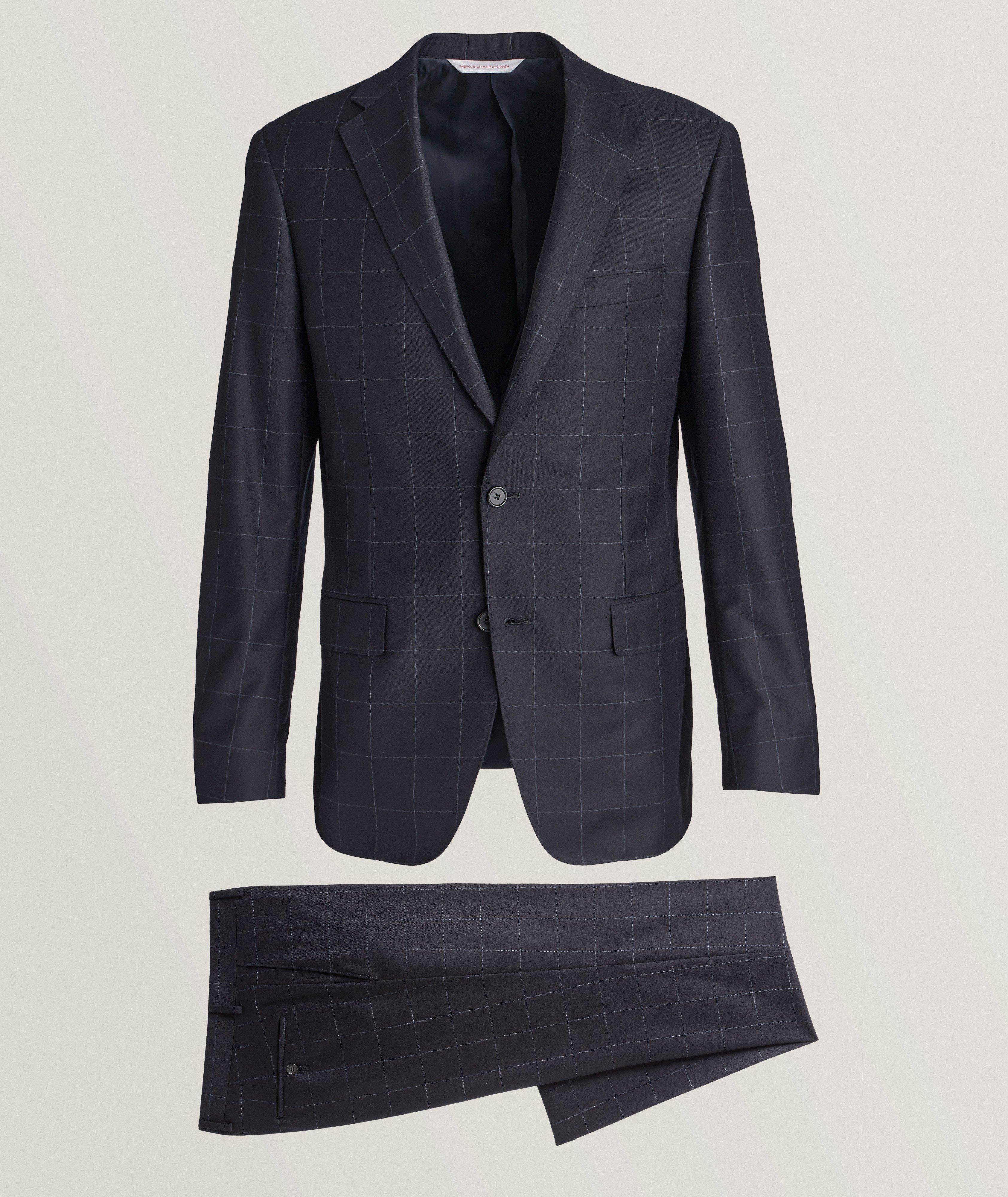 Windowpane Wool Suit image 0