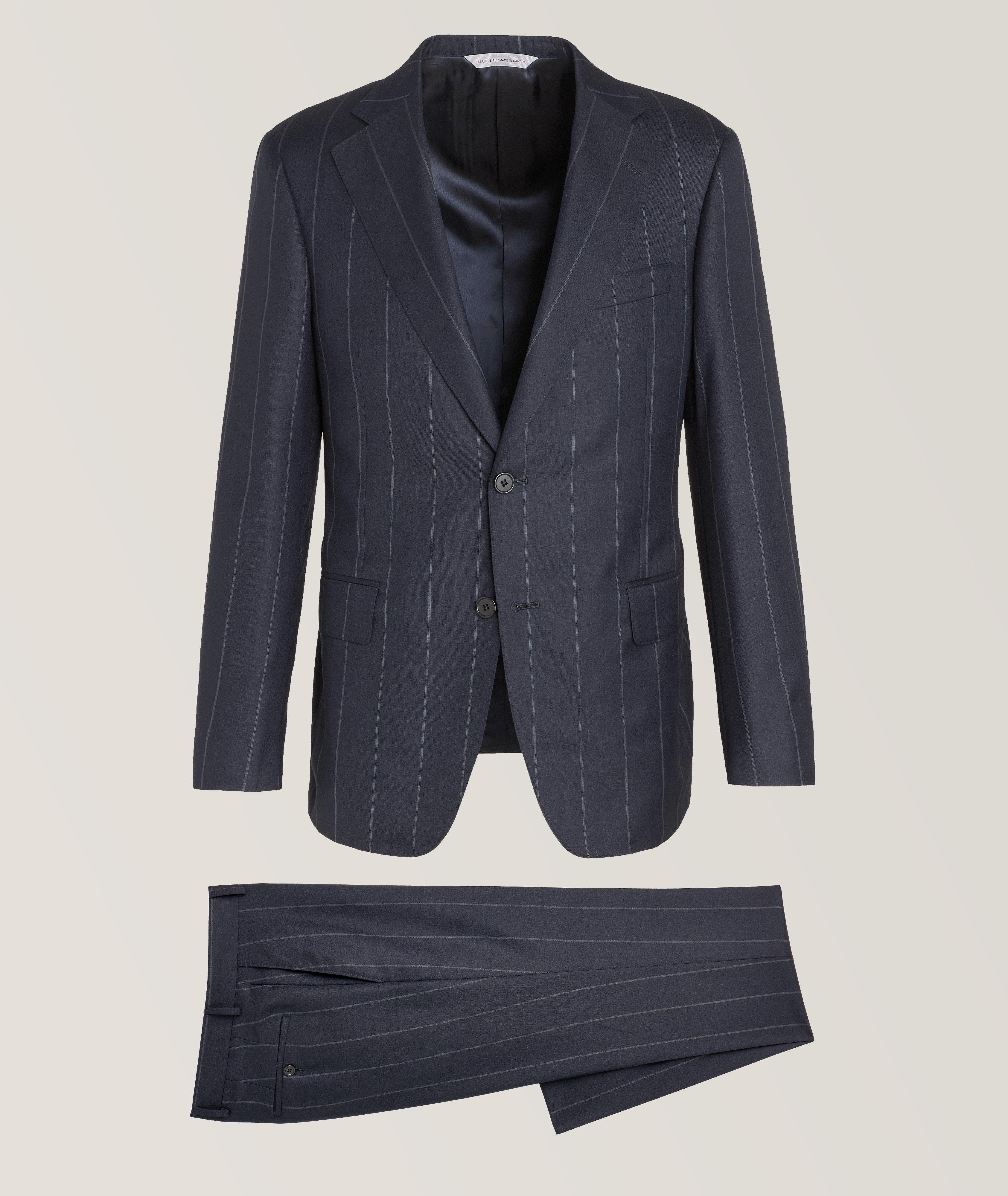 Chalk Stripe Wool-Blend Suit image 0