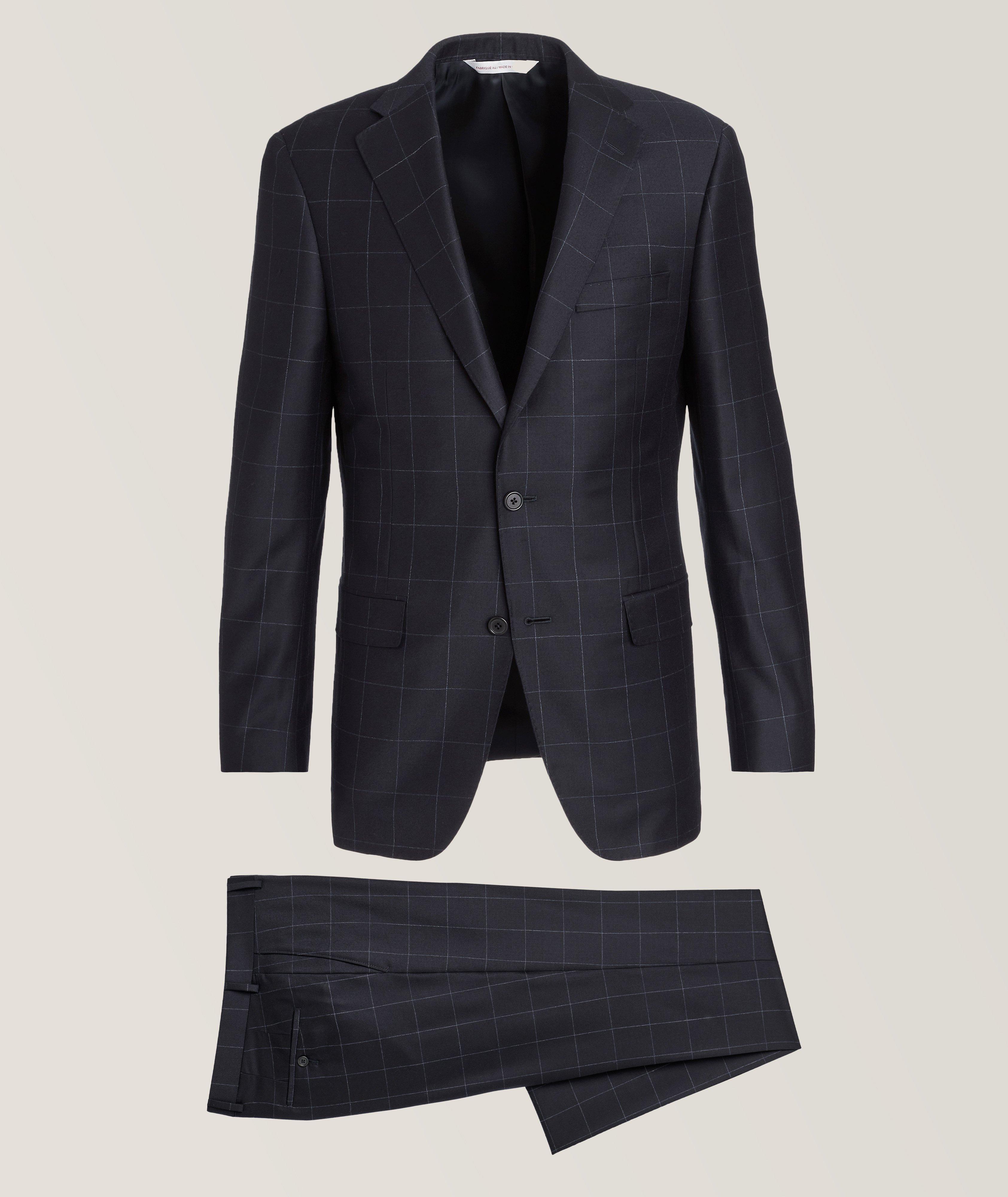 Cosmo Super 130s Wool Windowpane Suit image 0