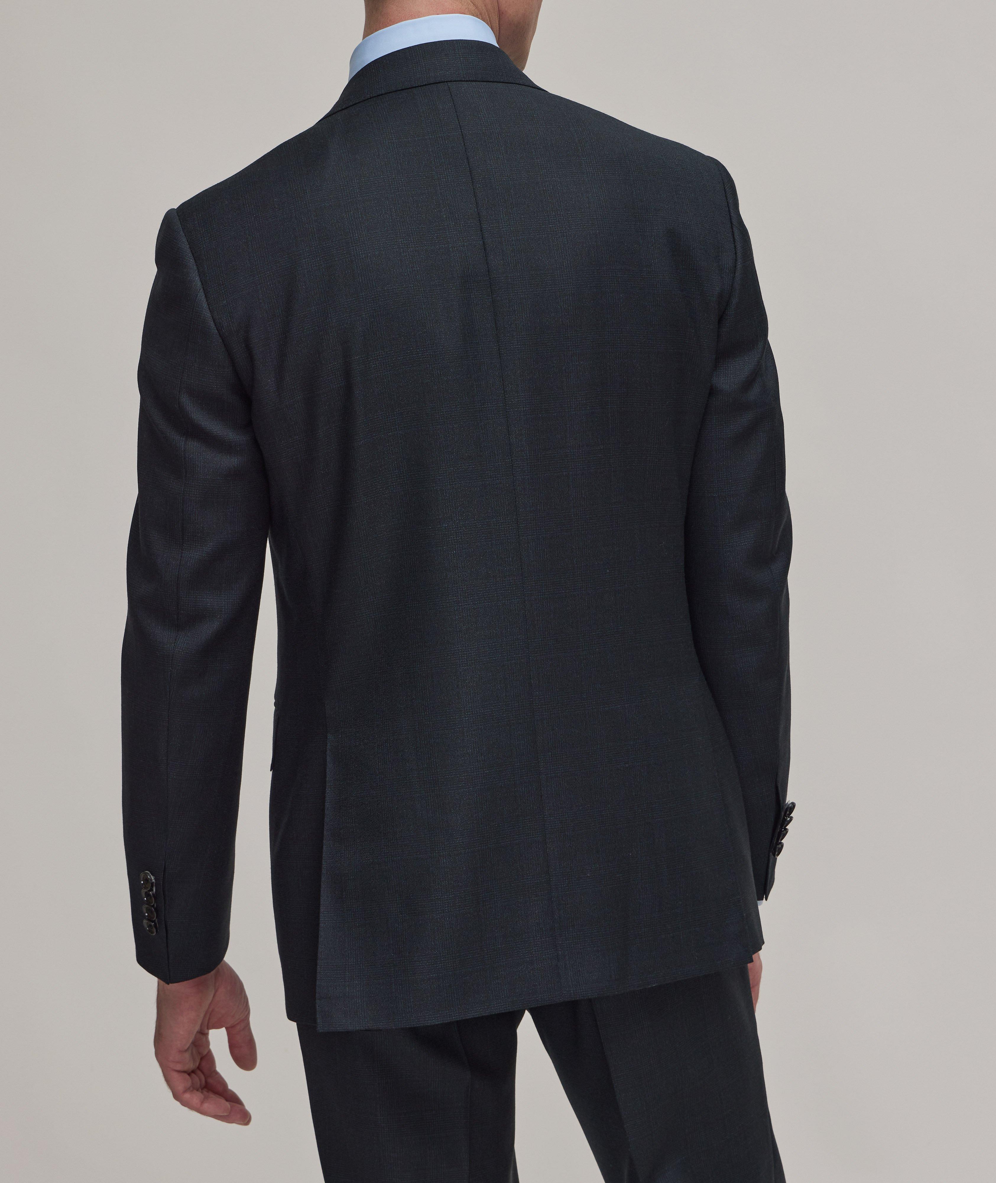 Canali Contemporary-Fit Tonal Check Pattern Wool Suit | Suits | Harry Rosen