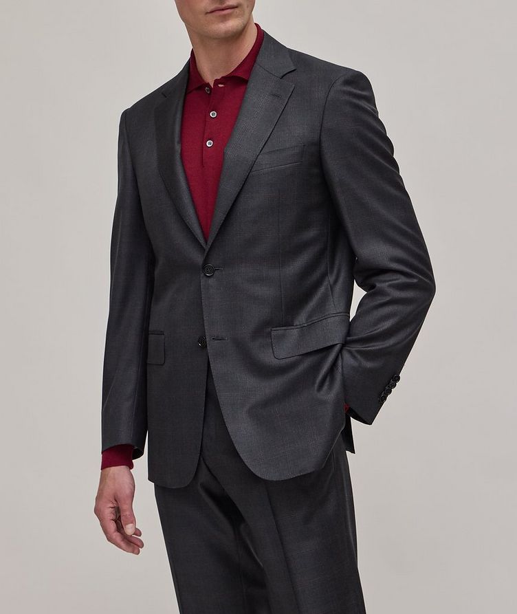 Contemporary-Fit Checked Suit image 1
