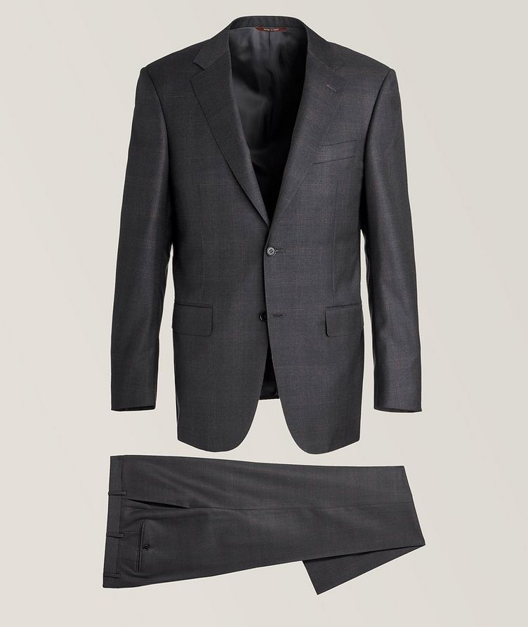 Contemporary-Fit Checked Suit image 0