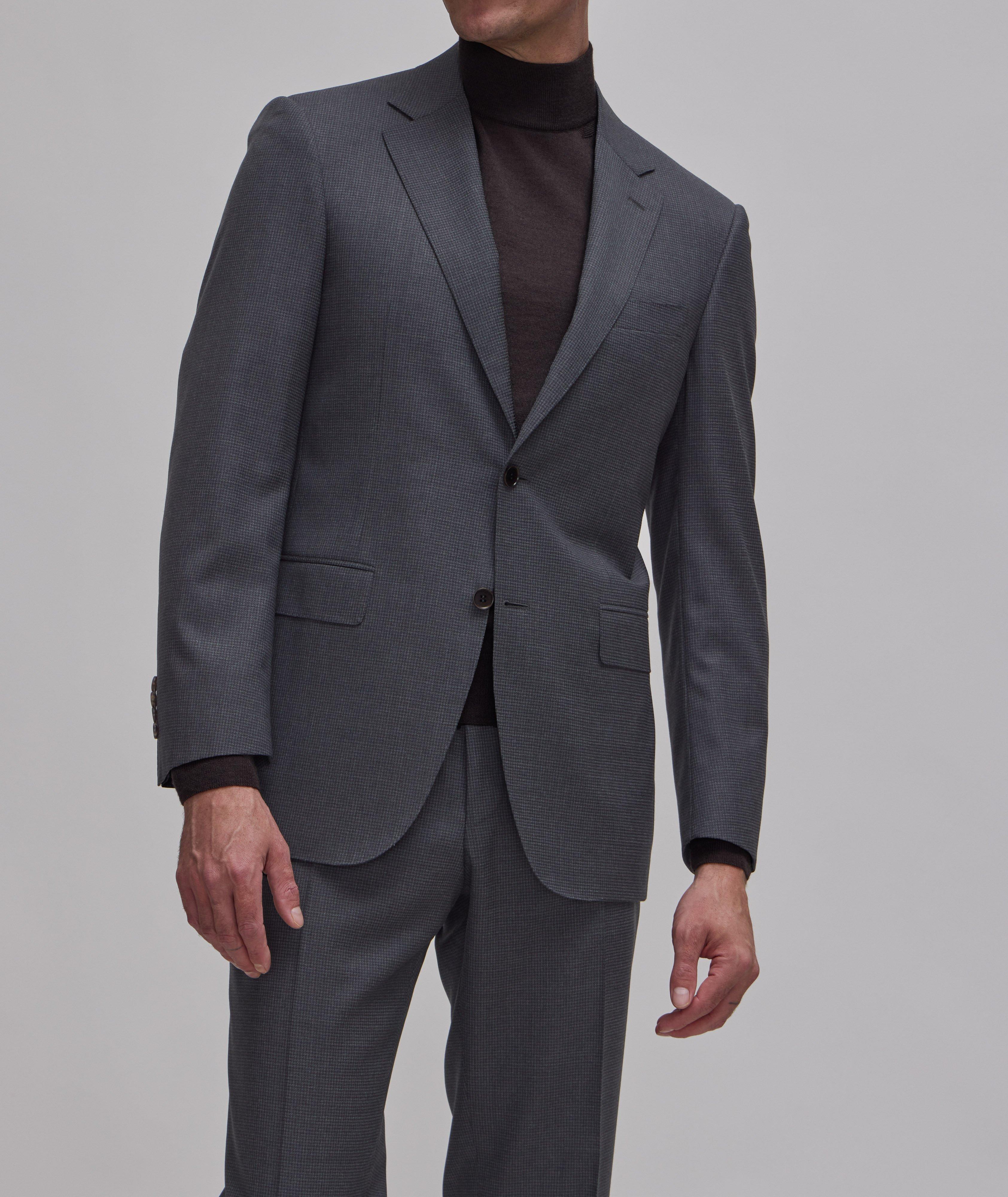 Contemporary-Fit Neat Pattern Wool Suit image 1
