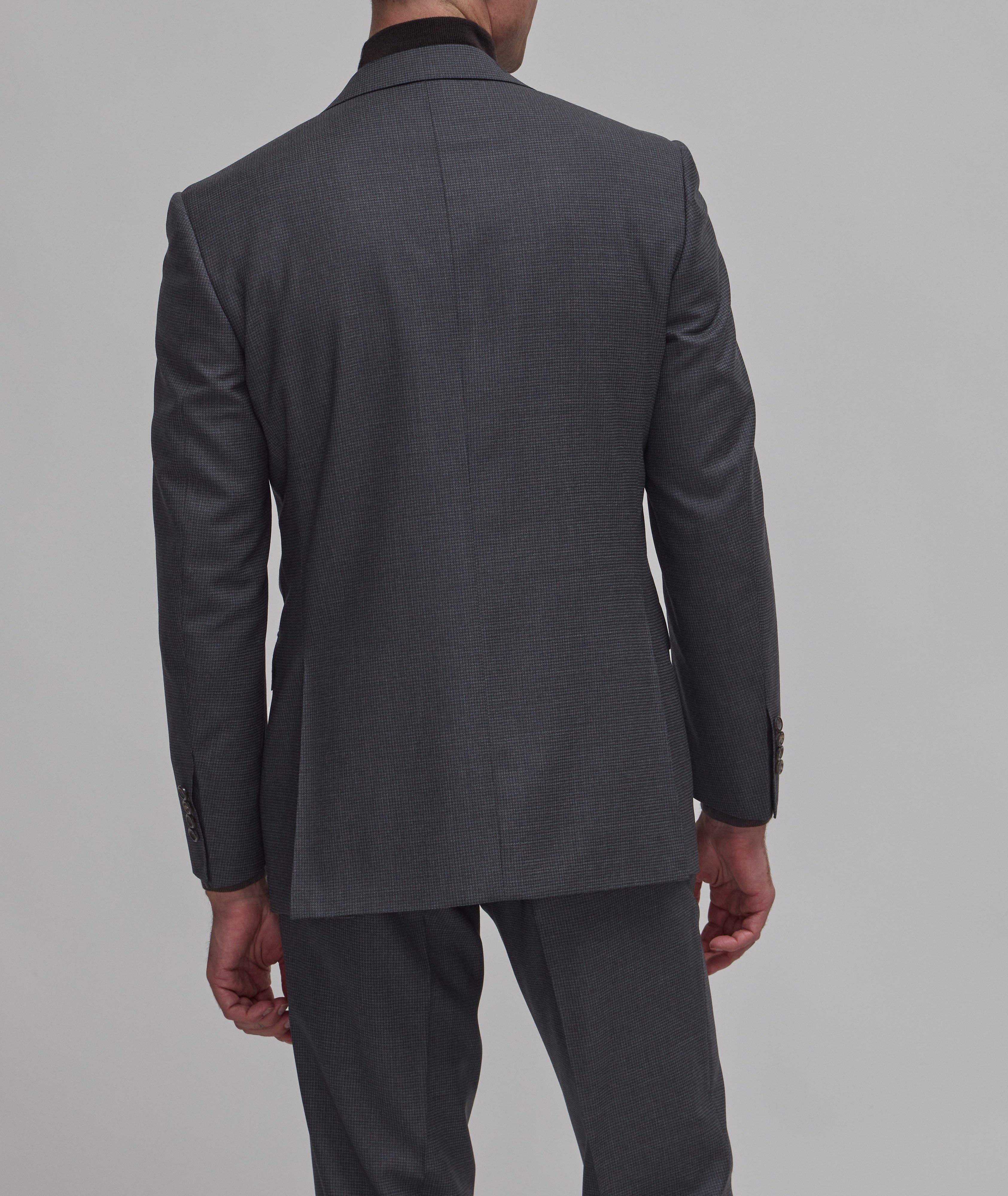 Contemporary-Fit Neat Pattern Wool Suit image 2